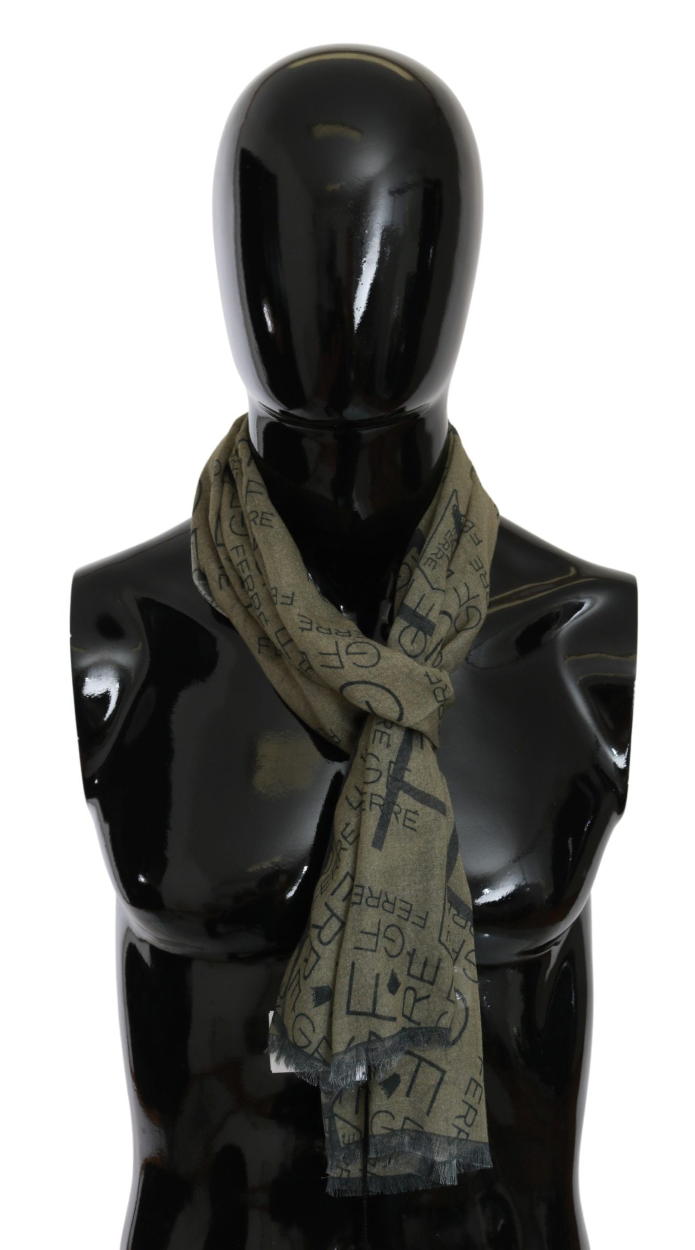 Elegant Patterned Wool-Blend Scarf - ventzia