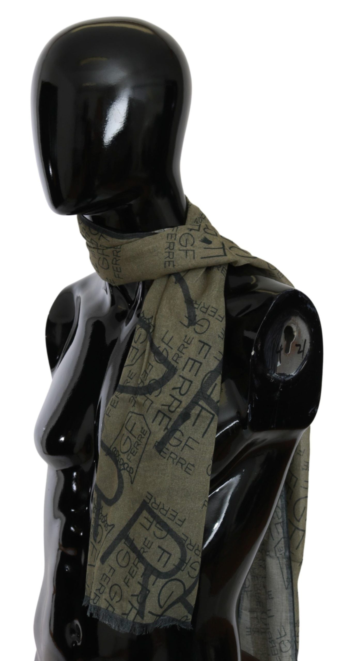 Elegant Patterned Wool-Blend Scarf - ventzia