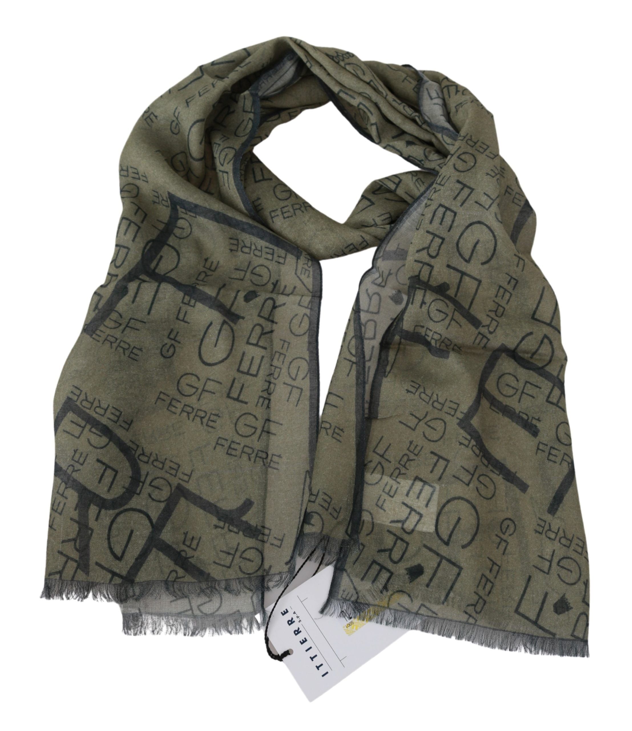 Elegant Patterned Wool-Blend Scarf - ventzia