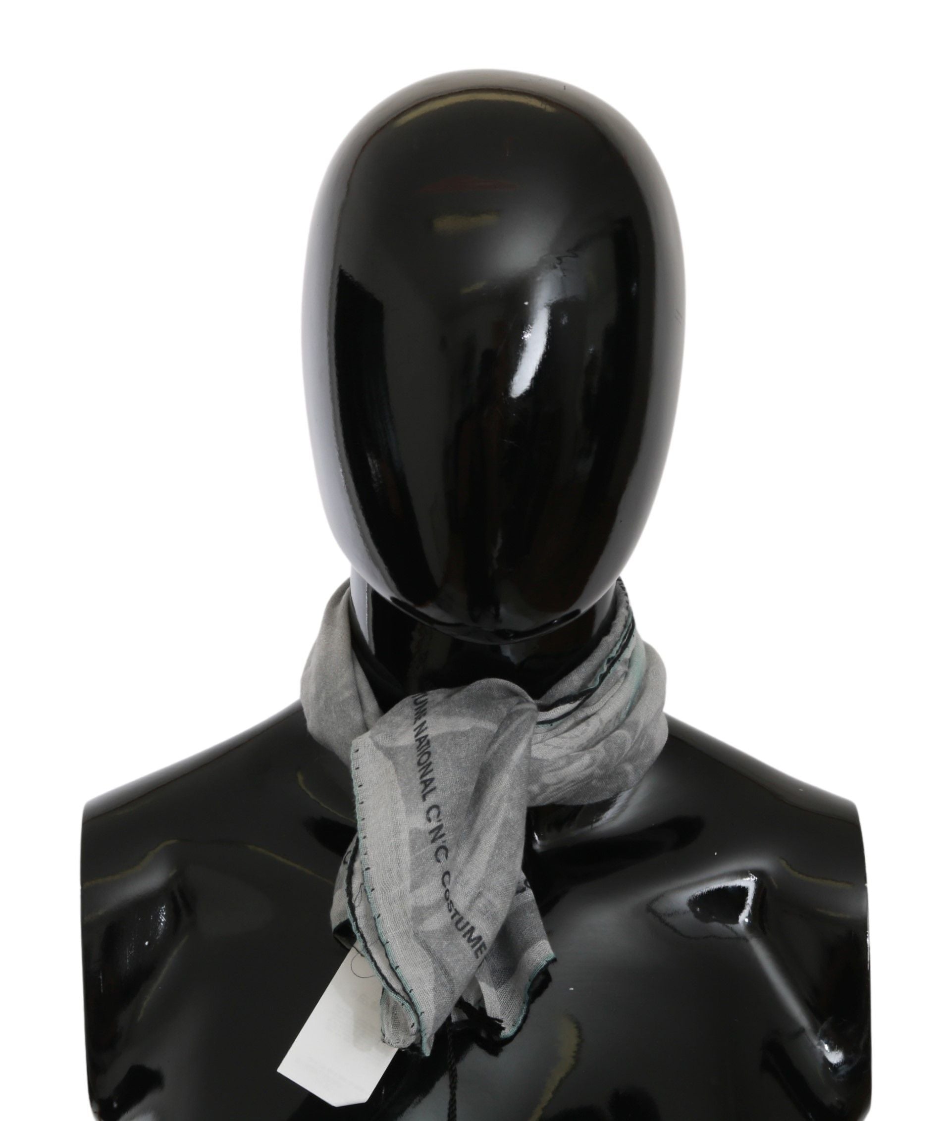 Elegant Gray Silk Scarf for Women - ventzia