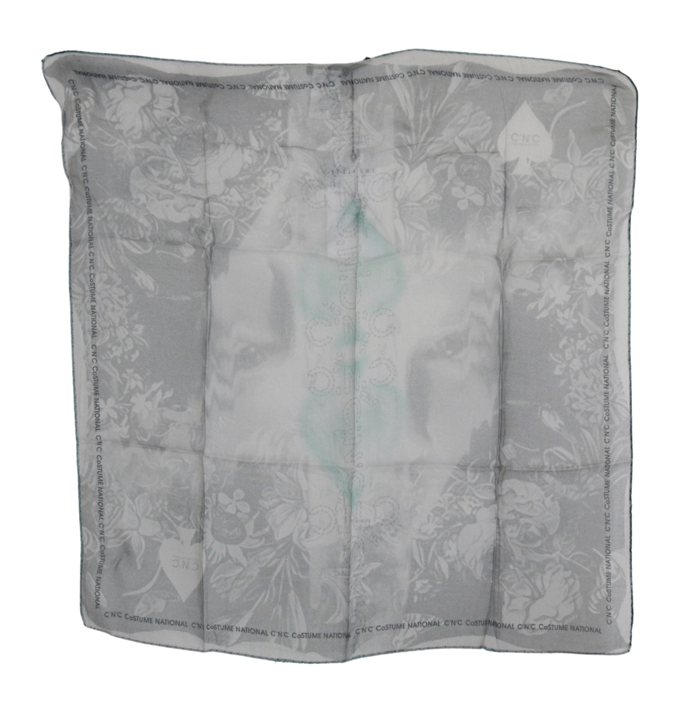 Elegant Gray Silk Scarf for Women - ventzia