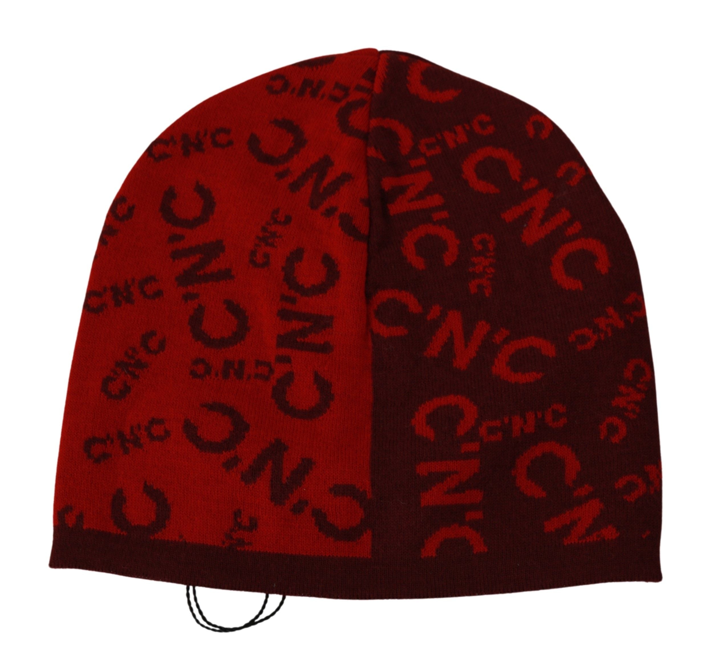 Chic Red Beanie Wool Blend - ventzia