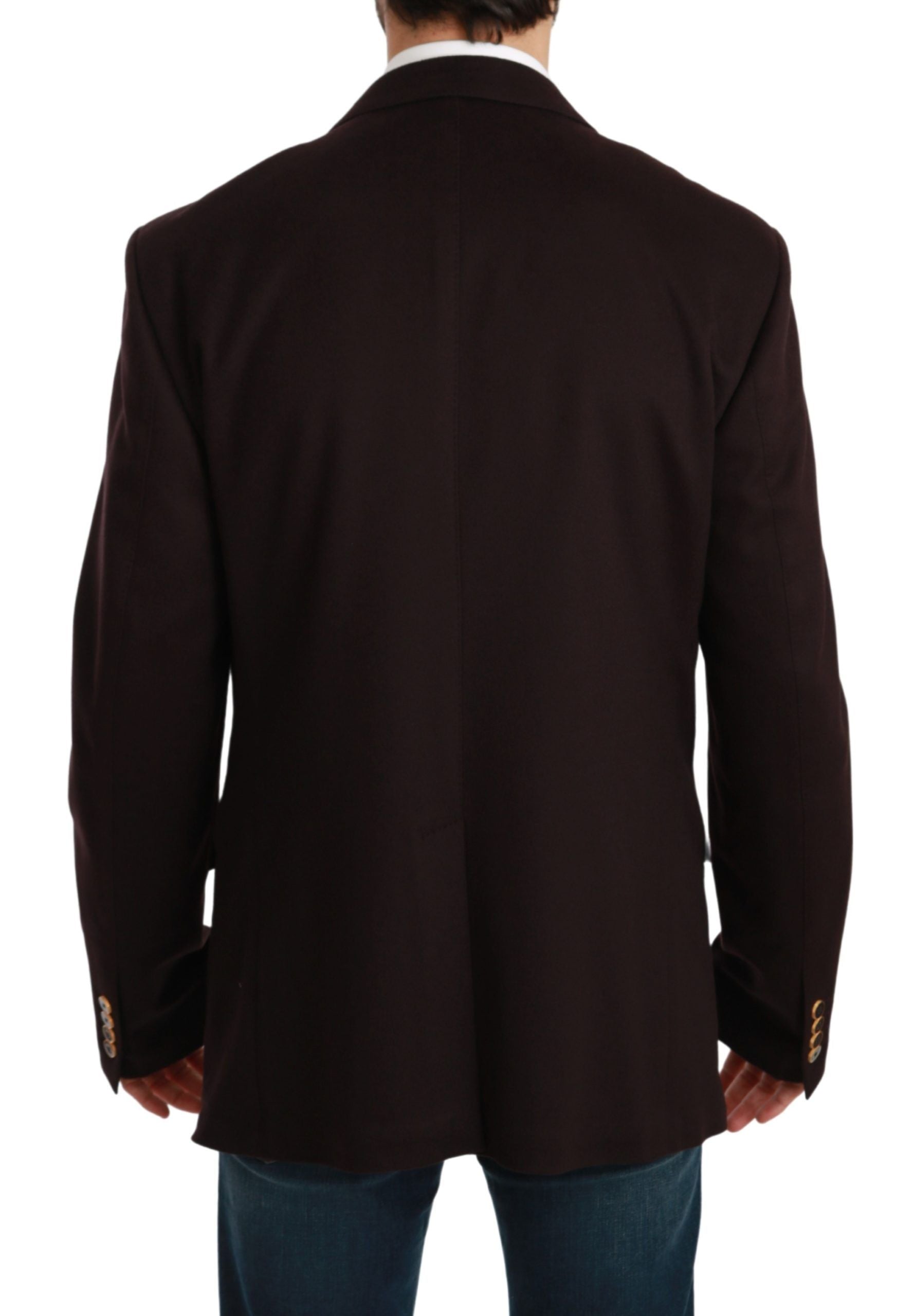 Elegant Bordeaux Taormina Cashmere Blazer - ventzia