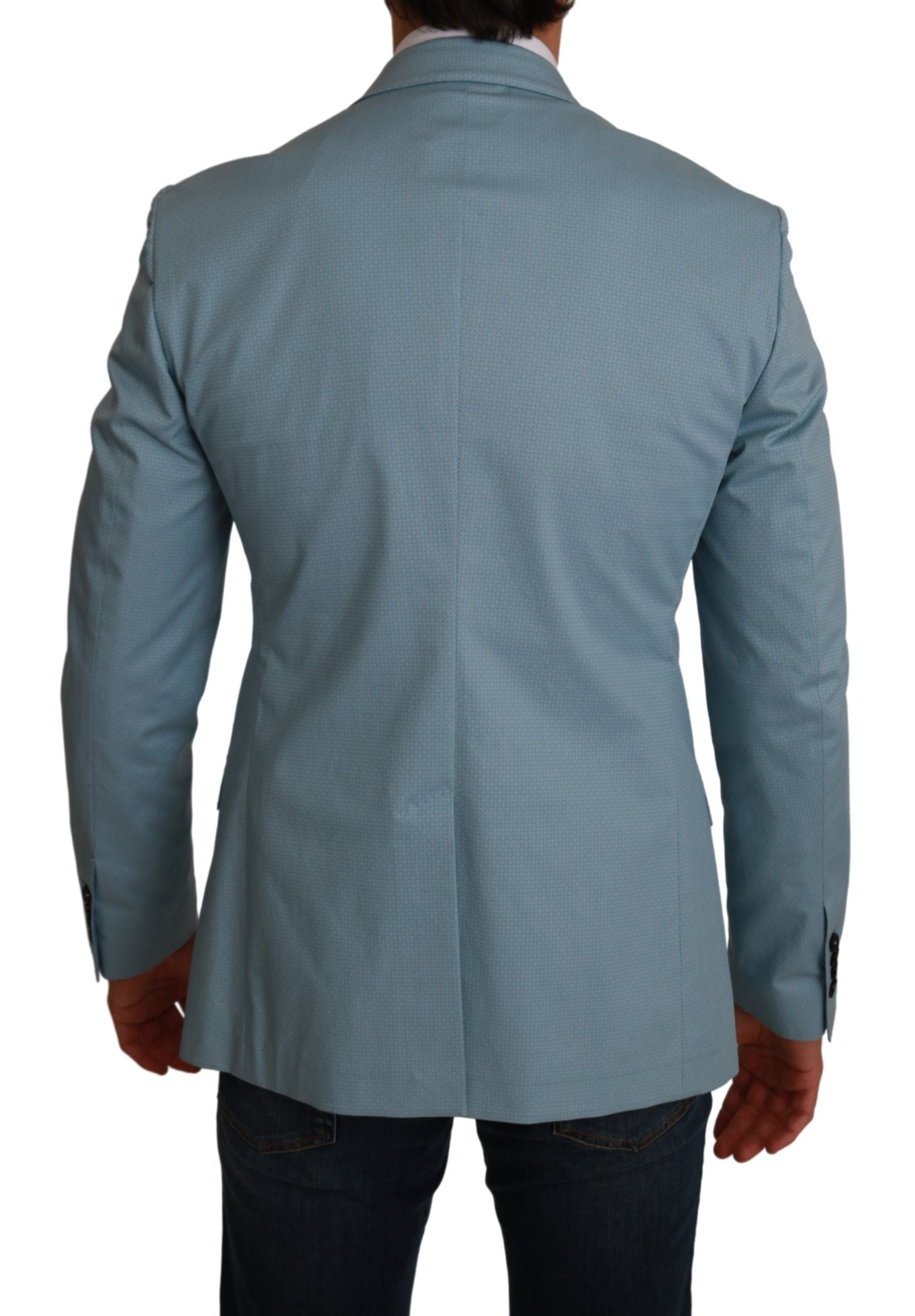 Elegant Blue Fantasy Pattern Blazer - ventzia
