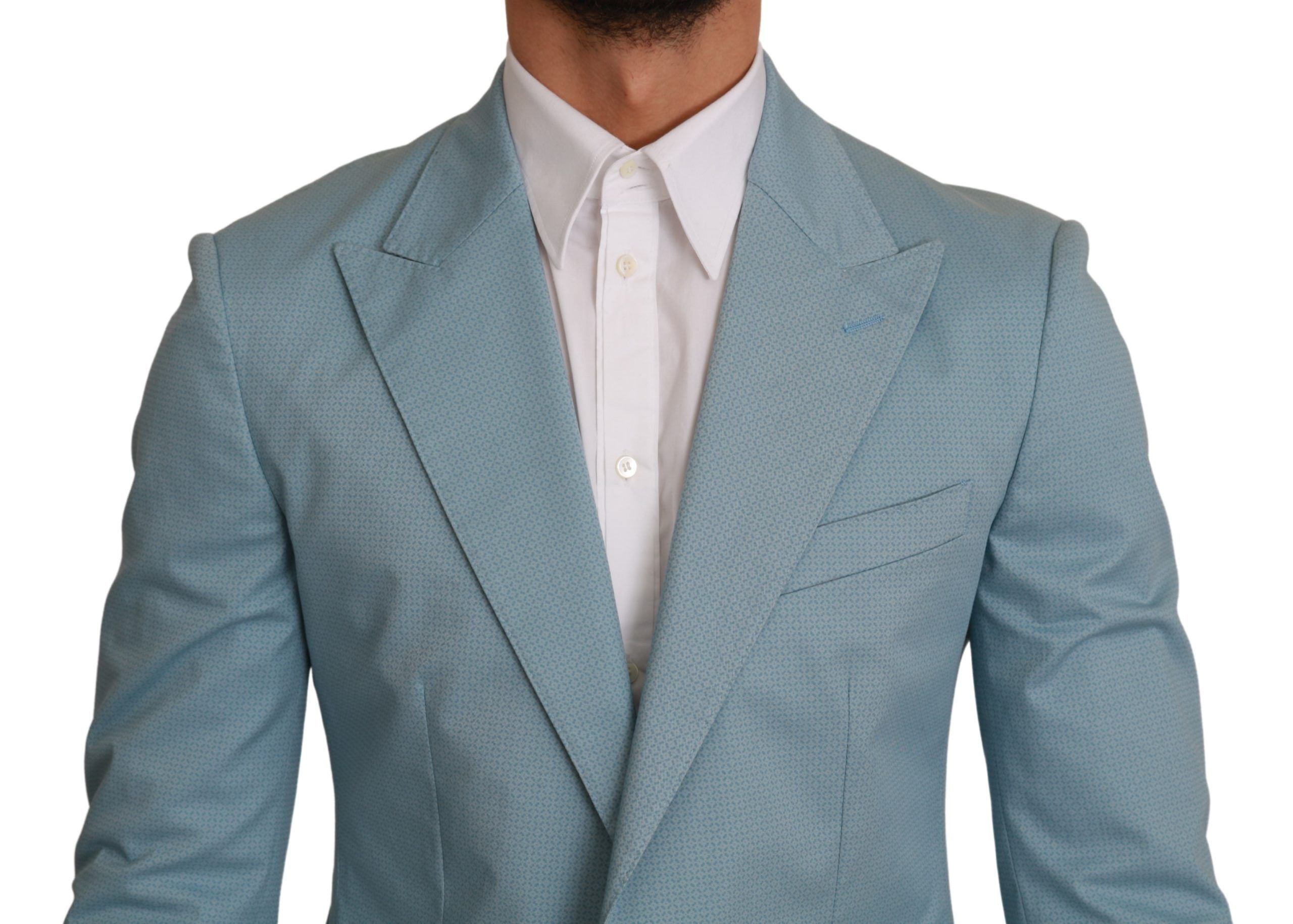 Elegant Blue Fantasy Pattern Blazer - ventzia