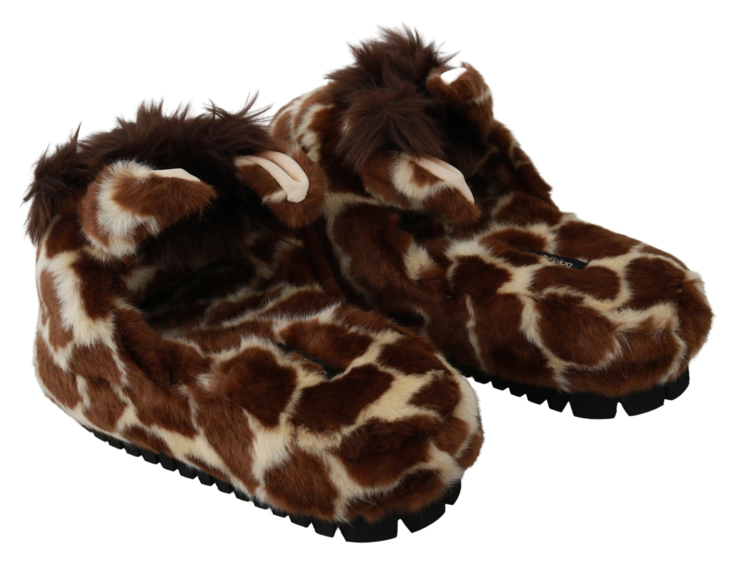 Elegant Giraffe Pattern Slides for Sophisticated Comfort - ventzia
