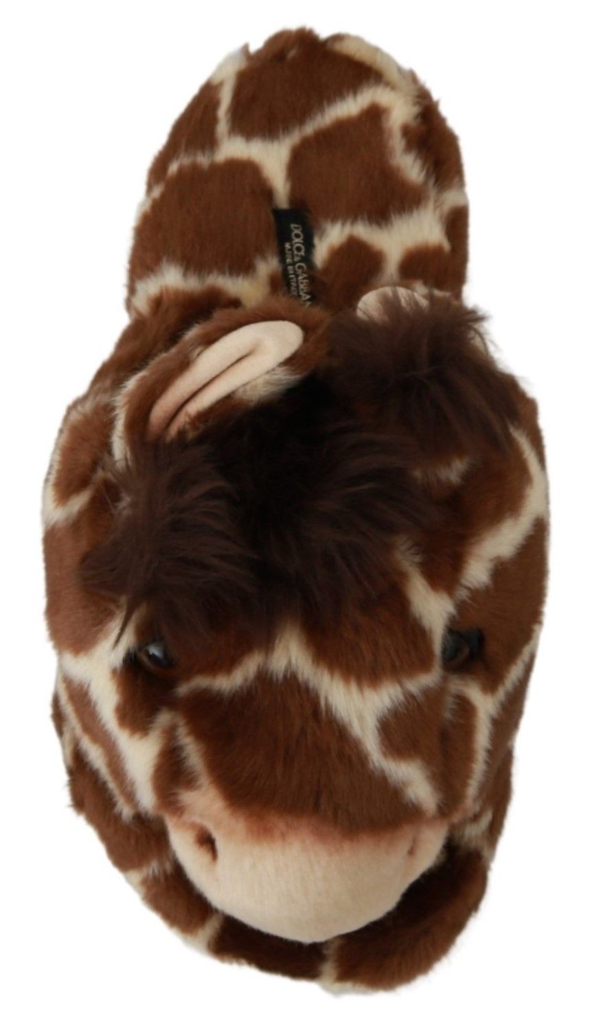 Elegant Giraffe Pattern Slides for Sophisticated Comfort - ventzia