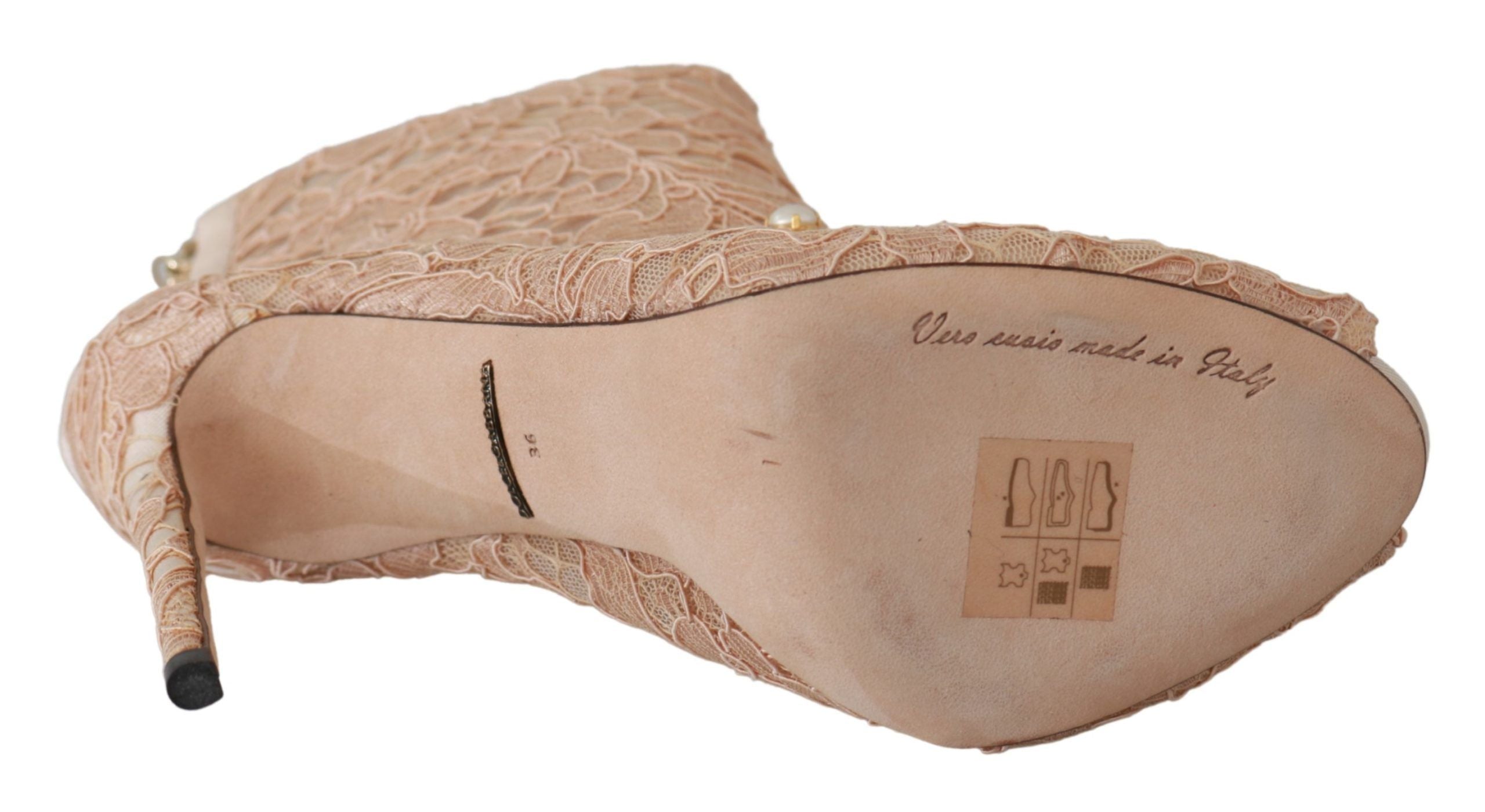 Elegant Lace Stilettos with Crystal Accents - ventzia