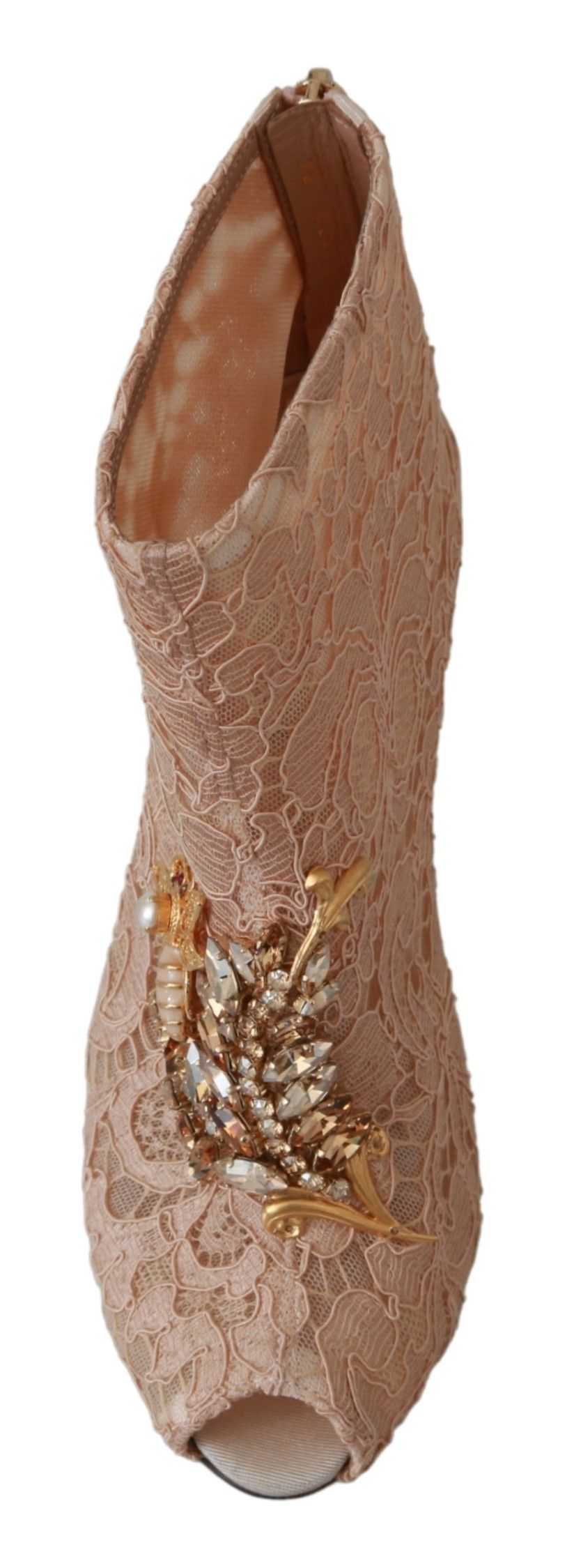 Elegant Lace Stilettos with Crystal Accents - ventzia