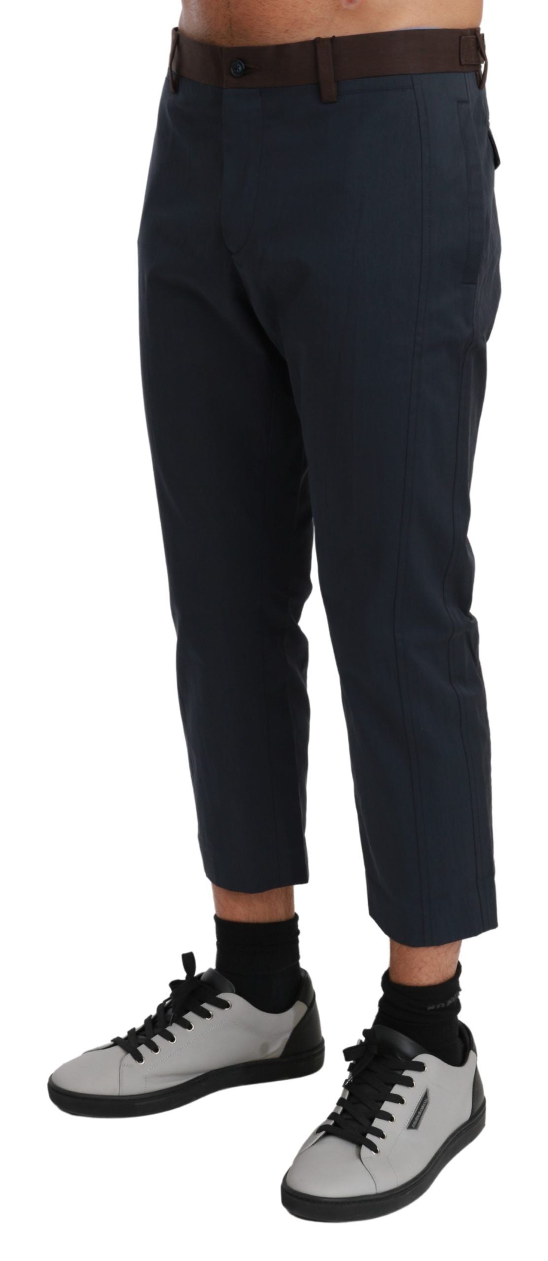 Chic Cropped Stripe Casual Pants - ventzia
