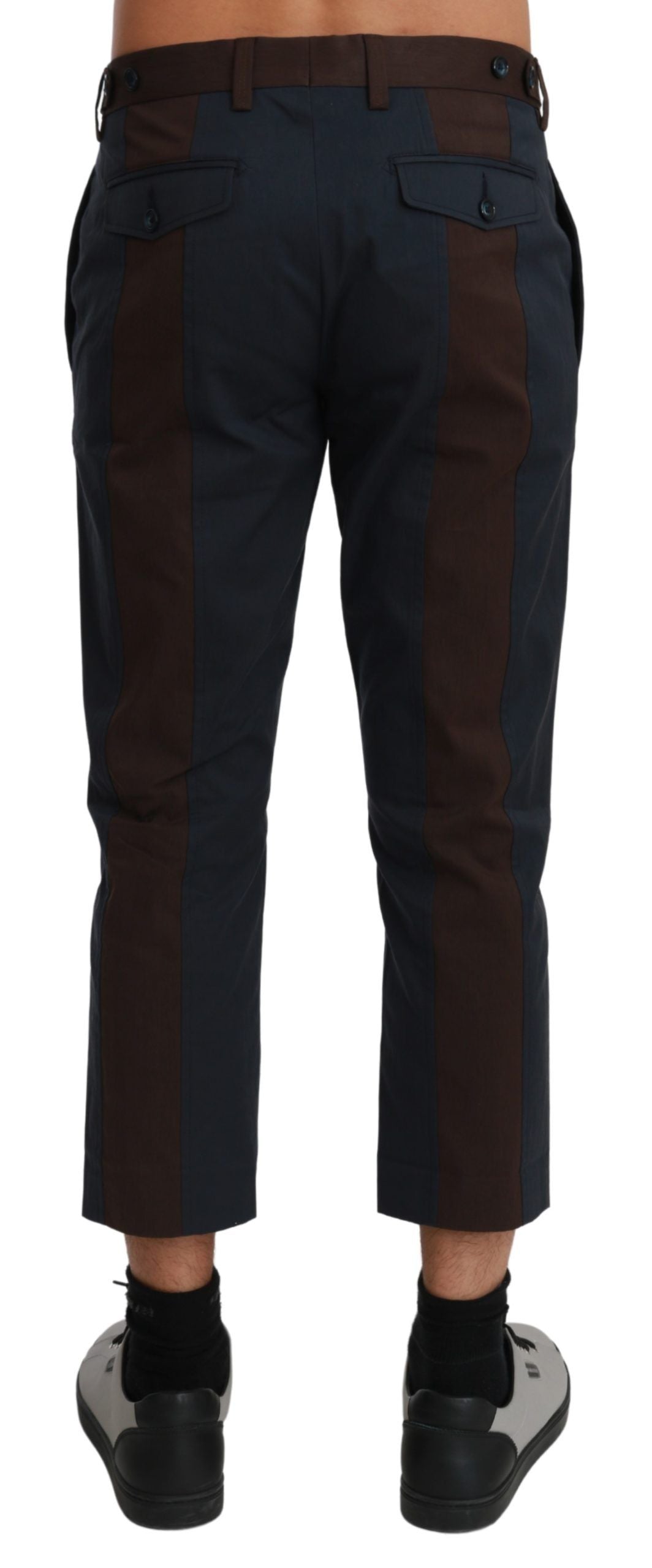 Chic Cropped Stripe Casual Pants - ventzia