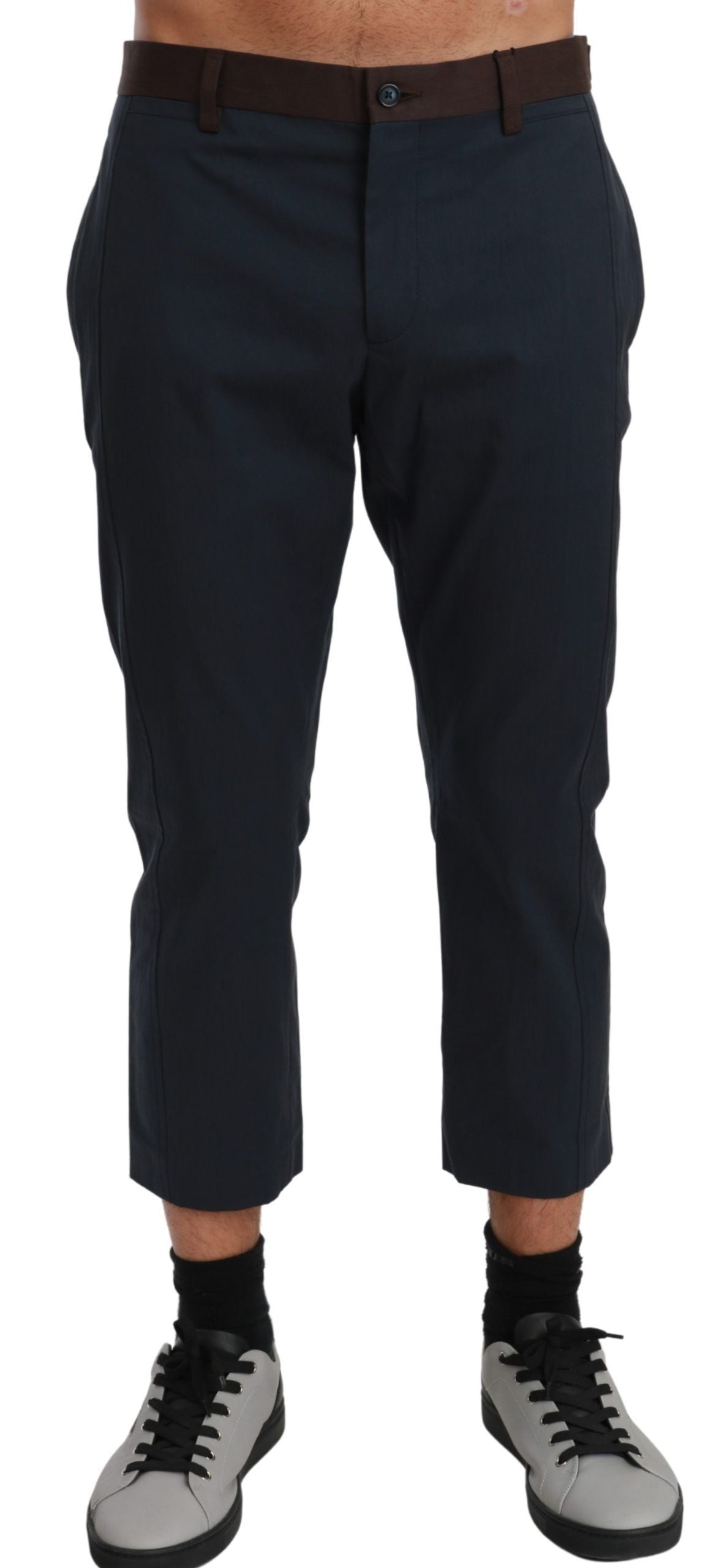 Chic Cropped Stripe Casual Pants - ventzia