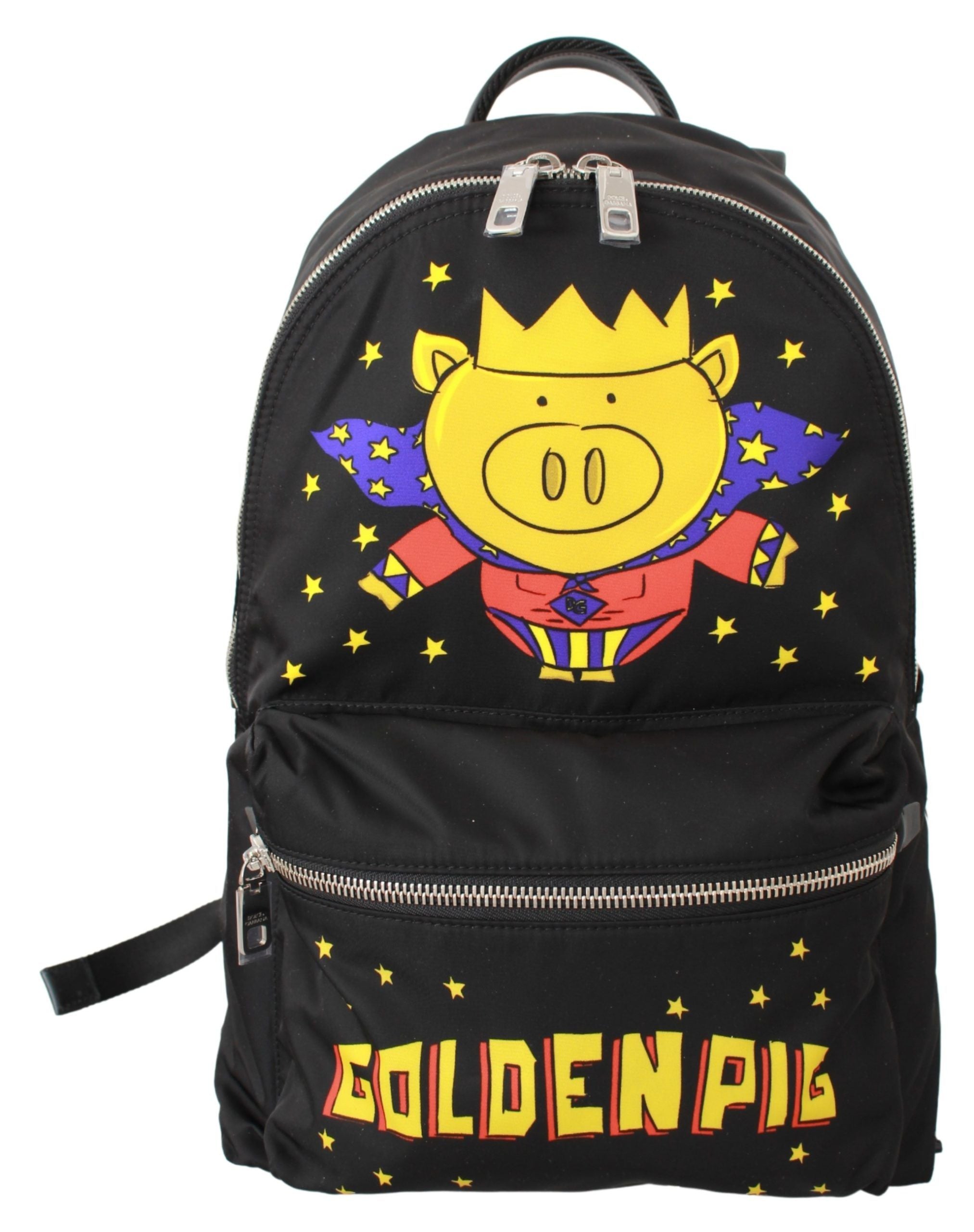 Golden Pig Motif Luxe Backpack - ventzia