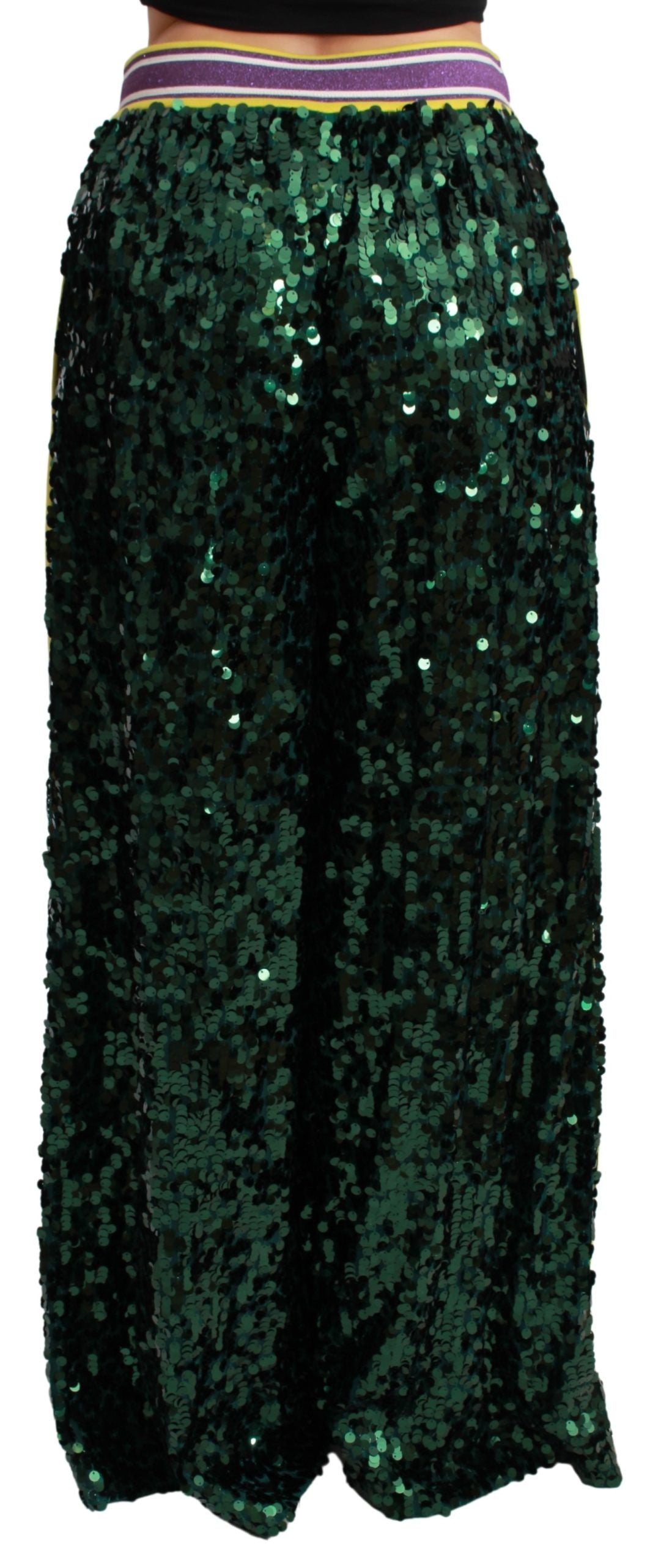 Green Sequin Trousers Queens Angel Pants - ventzia