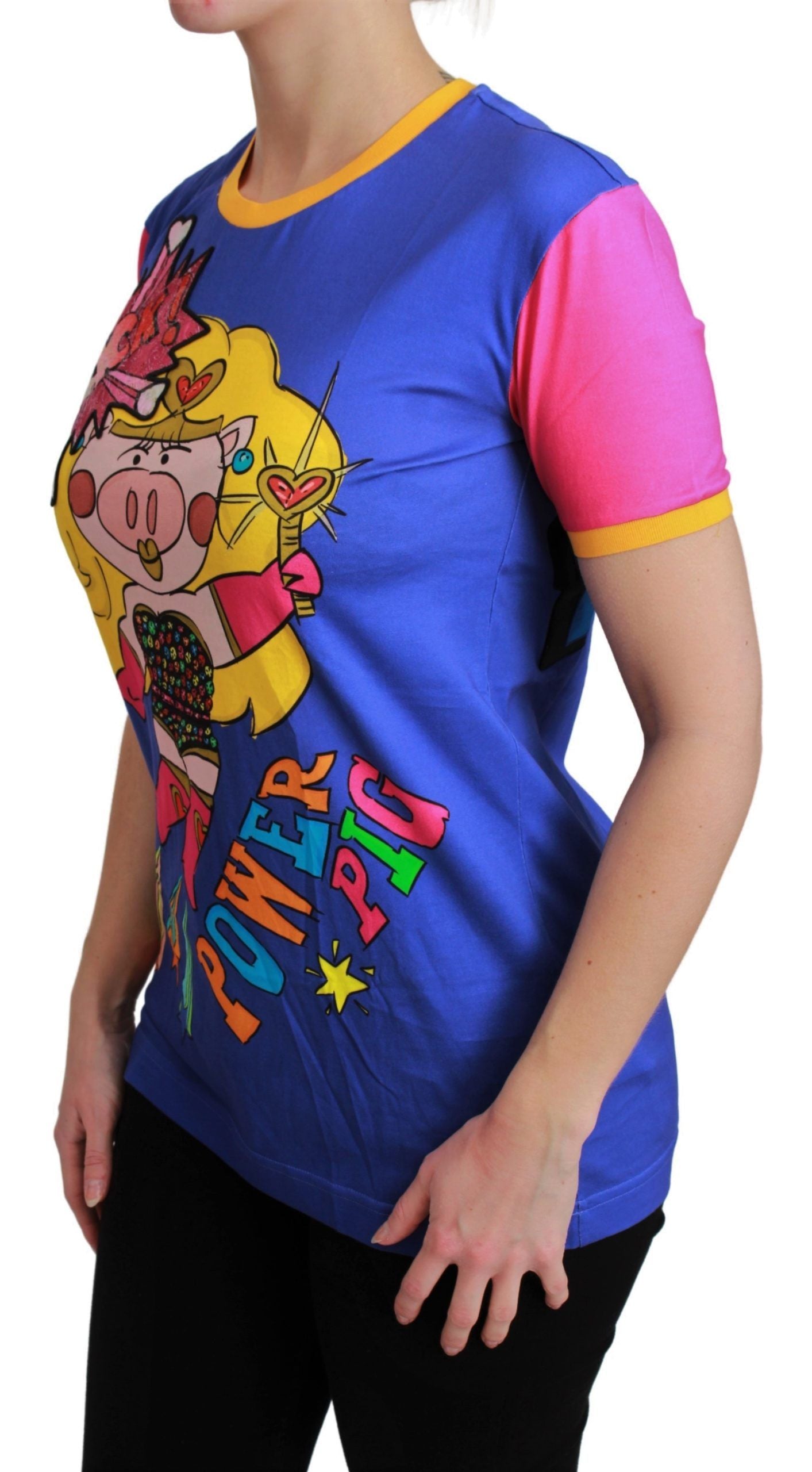 Chic Crewneck Cotton Tee with Supergirl Motive - ventzia