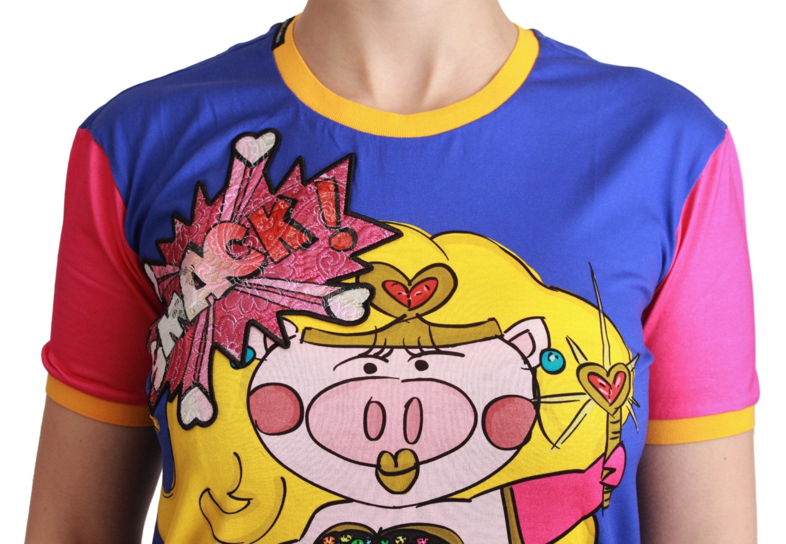 Chic Crewneck Cotton Tee with Supergirl Motive - ventzia