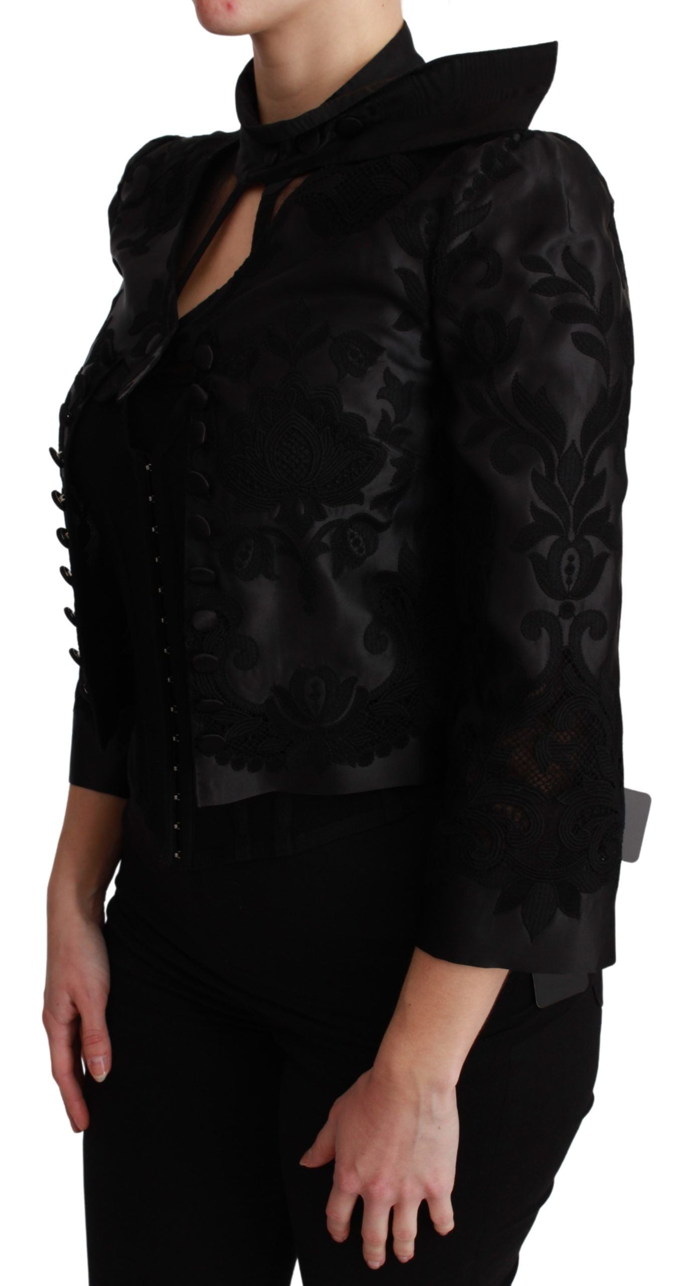 Exquisite Floral Jacquard Corset Blazer - ventzia