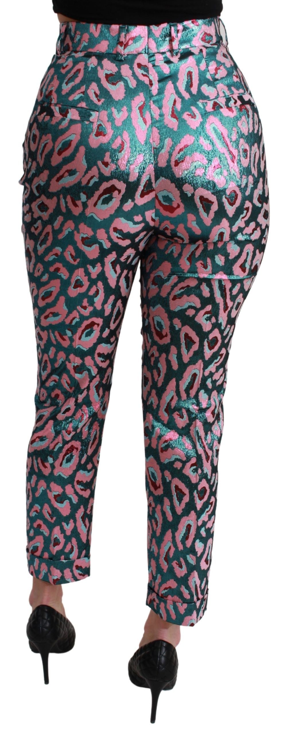 Elegant High Waist Cropped Silk Blend Pants - ventzia