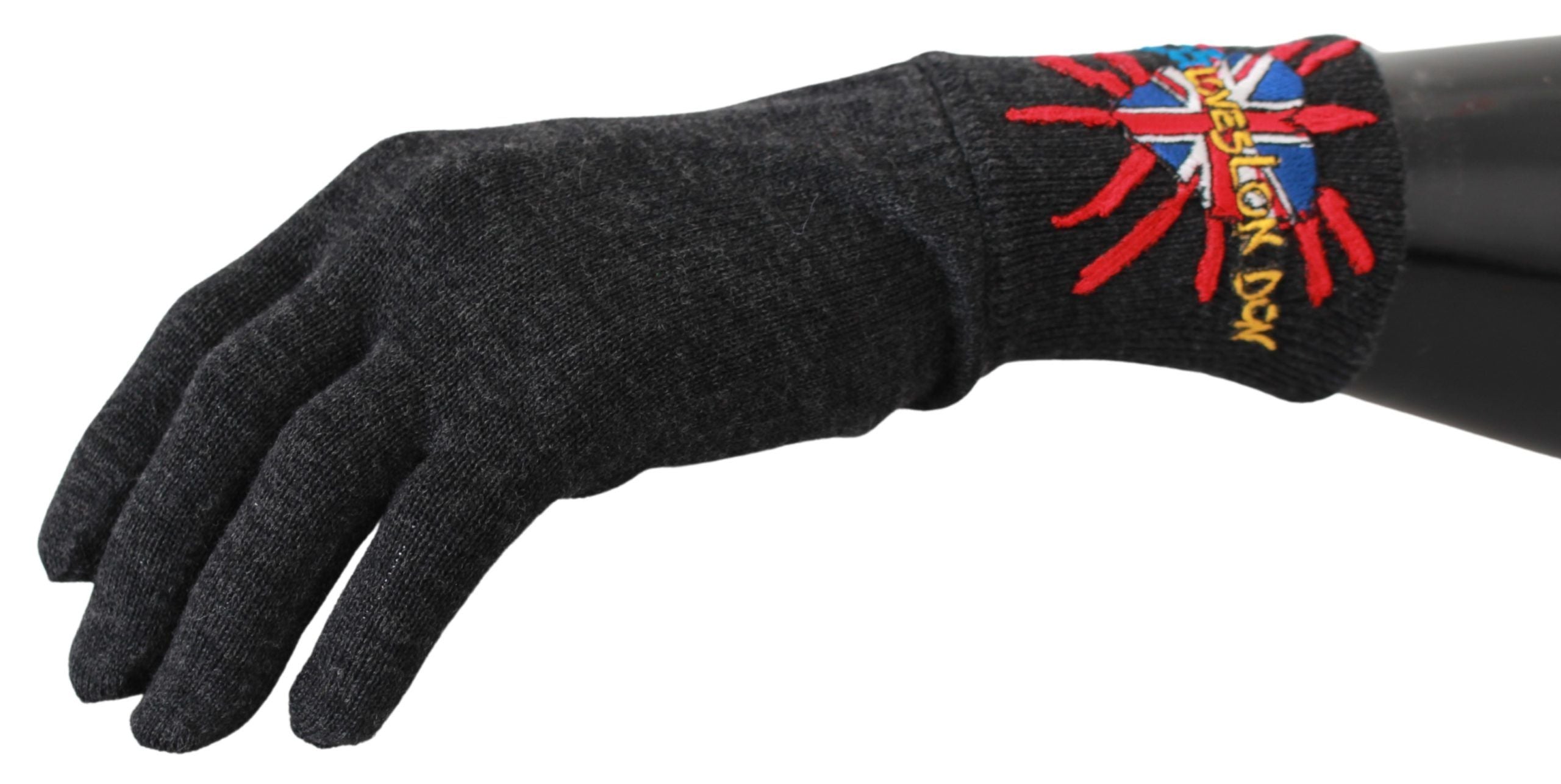 Gray Virgin Wool Unisex Gloves - ventzia