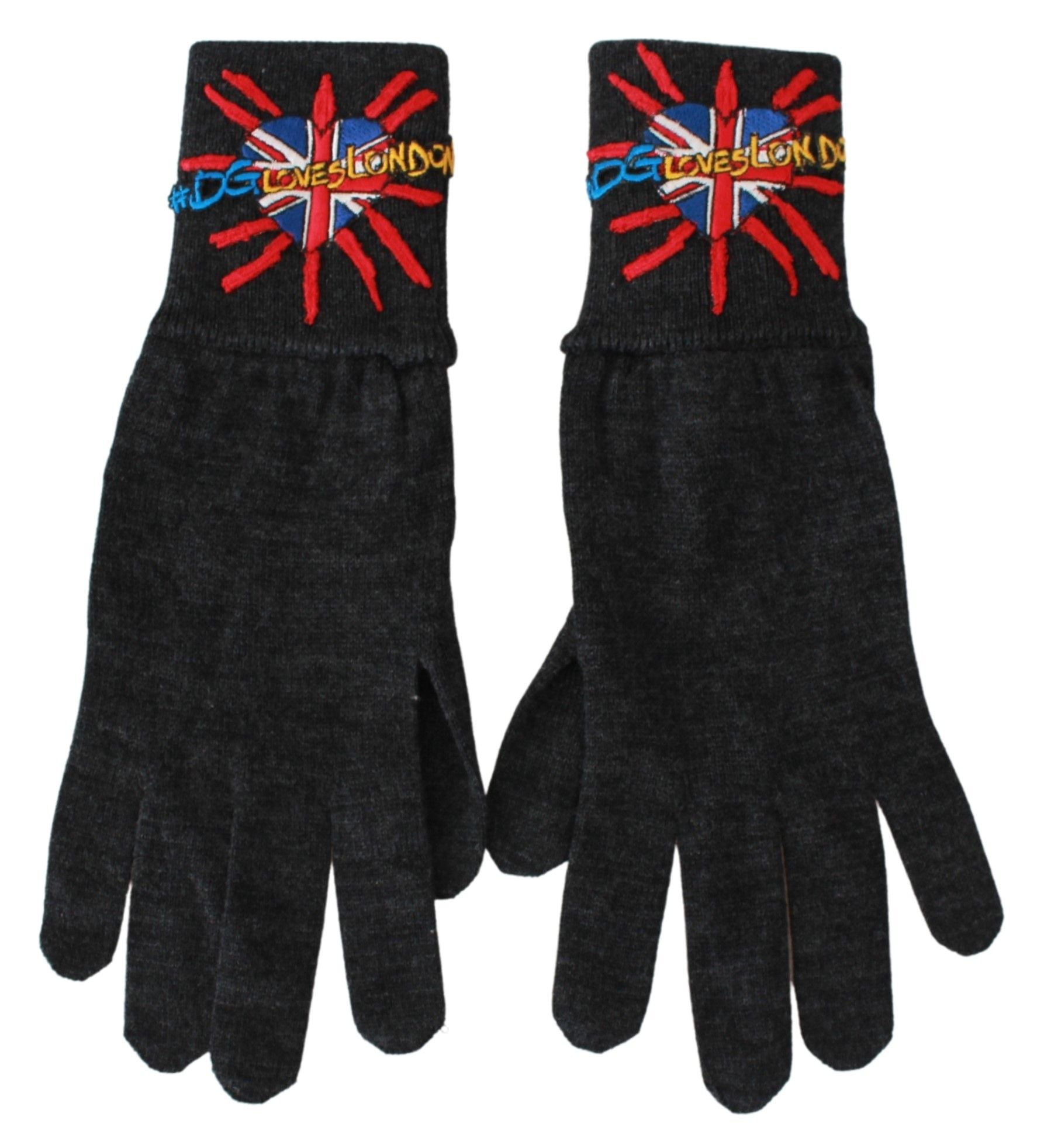Gray Virgin Wool Unisex Gloves - ventzia