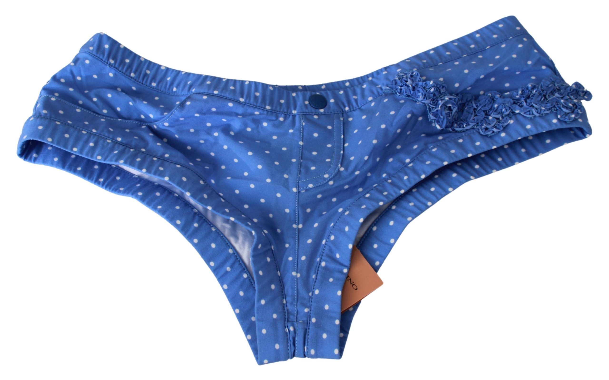 Chic Blue Dotted Designer Bikini Set - ventzia