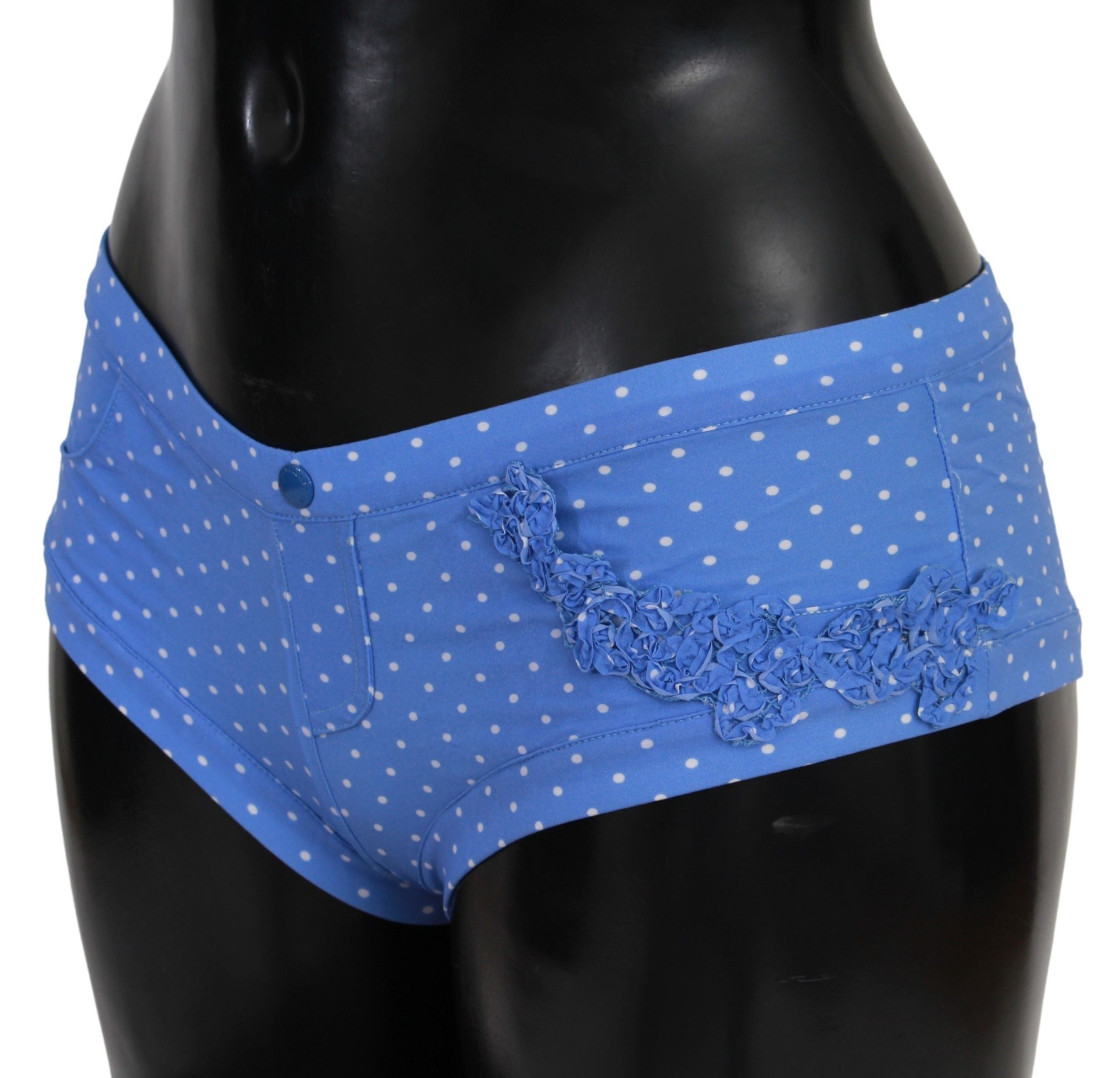 Chic Blue Dotted Designer Bikini Set - ventzia