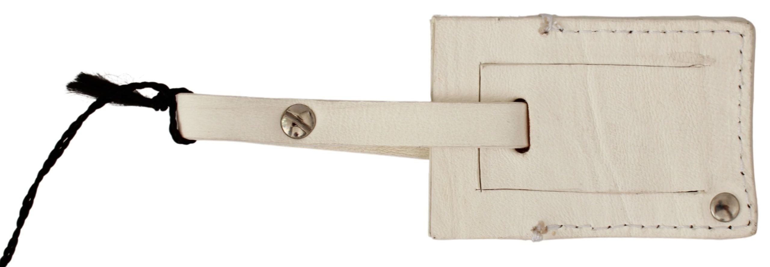 Elegant Beige Leather Keychain - ventzia
