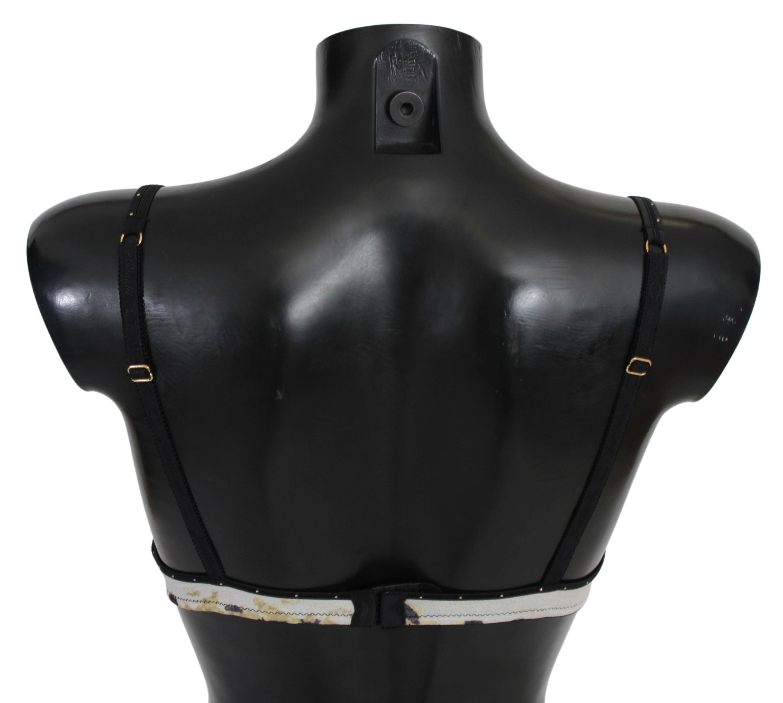 Elegant White Push-Up Bra With Logo Details - ventzia