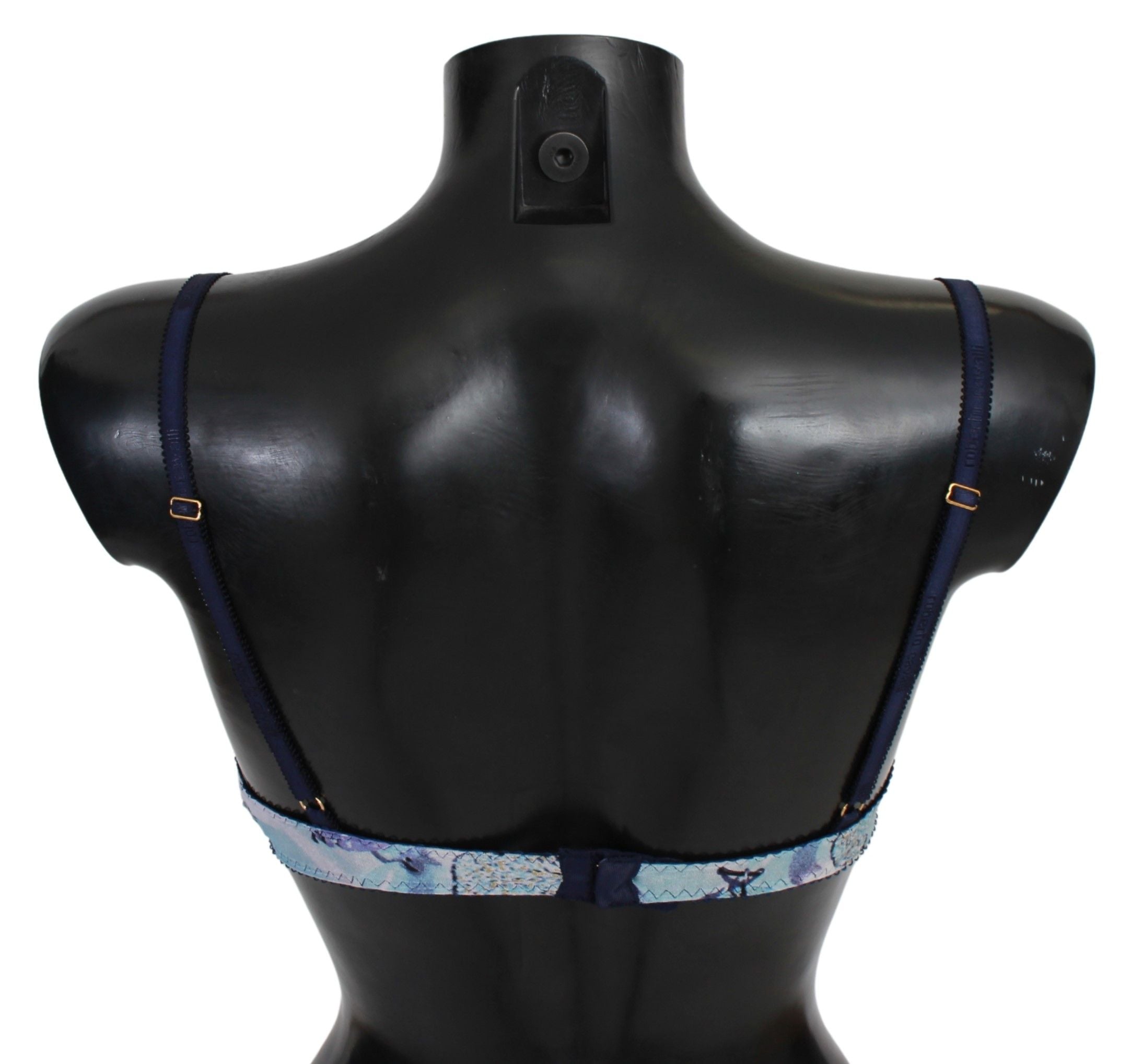 Elegant Push-Up Bra in Blue Print - ventzia