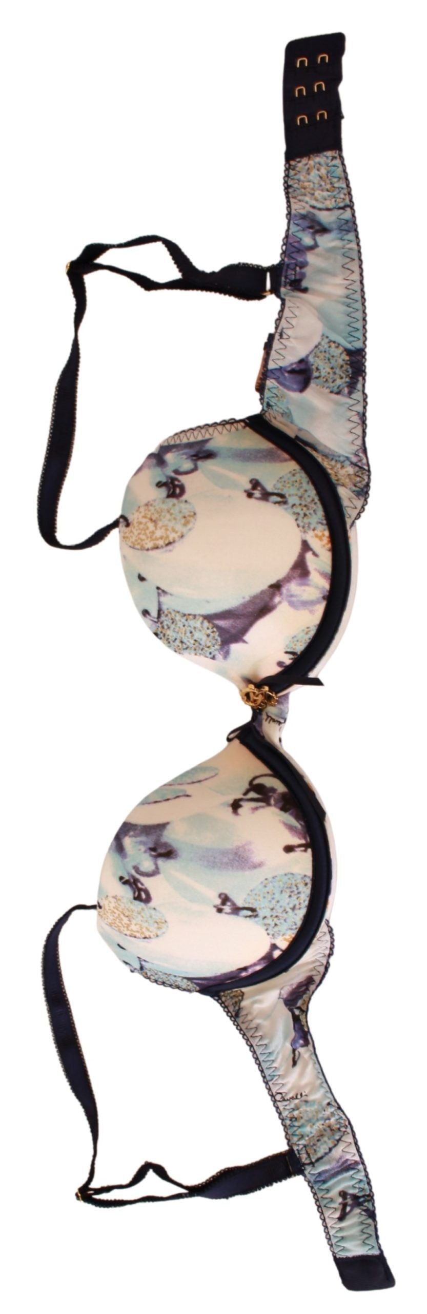 Elegant Push-Up Bra in Blue Print - ventzia