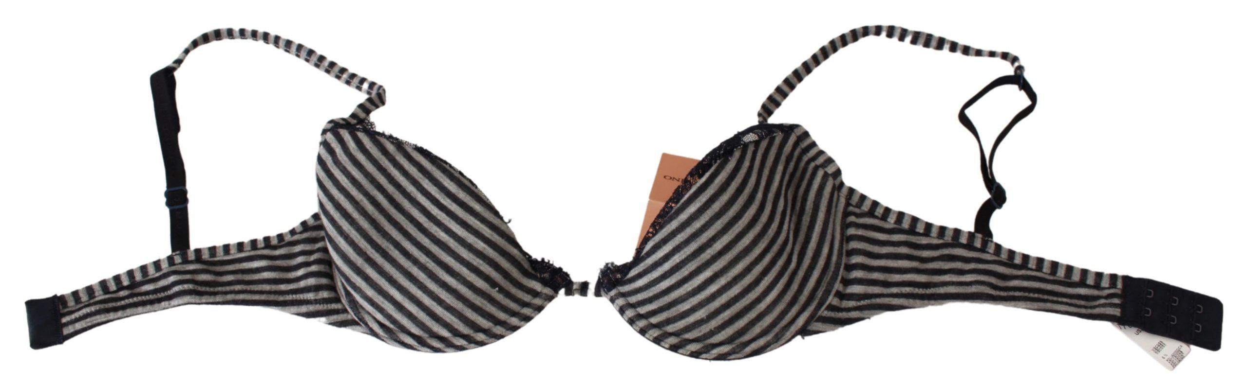 Blue Stripes Lace Reggiseno Bra - ventzia