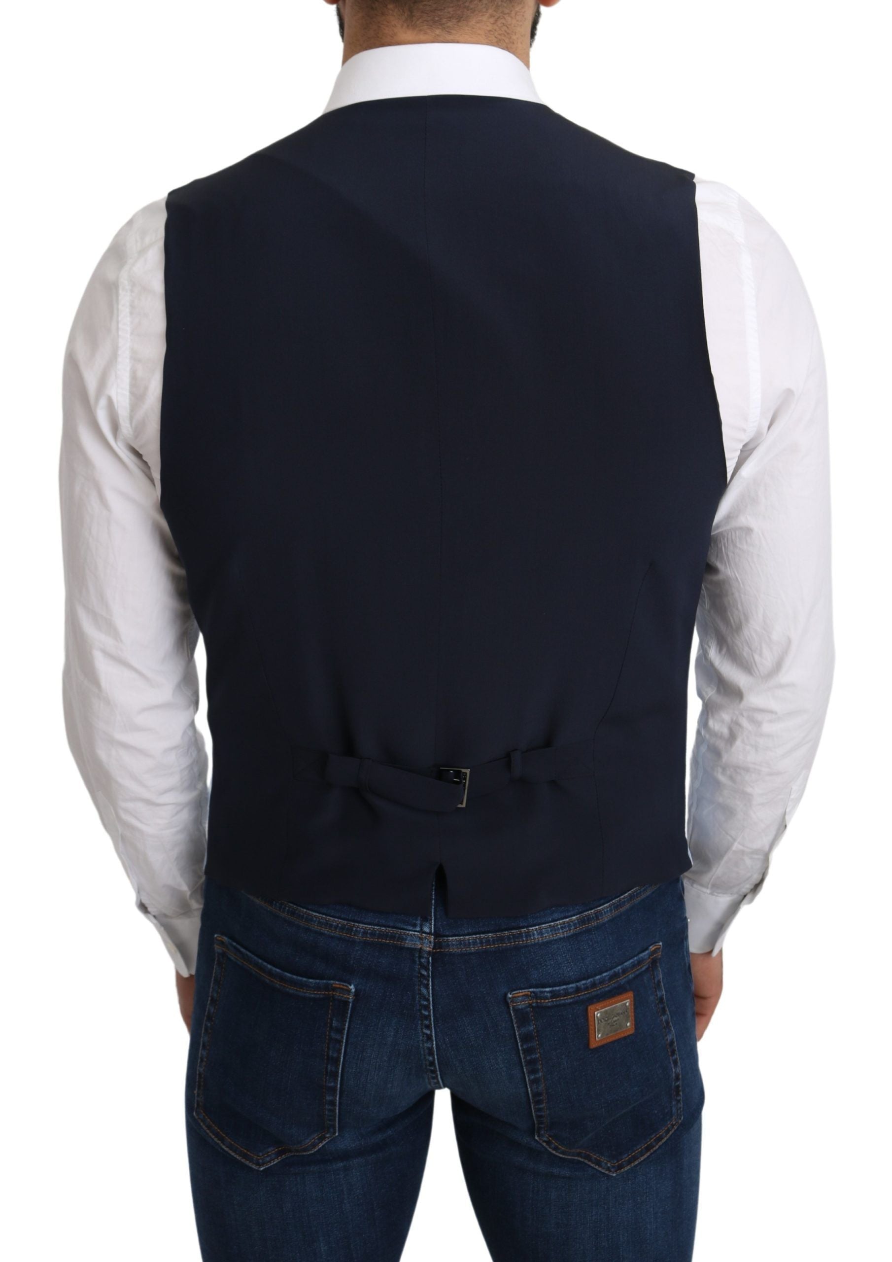 Elegant Azure Men's Formal Vest - ventzia