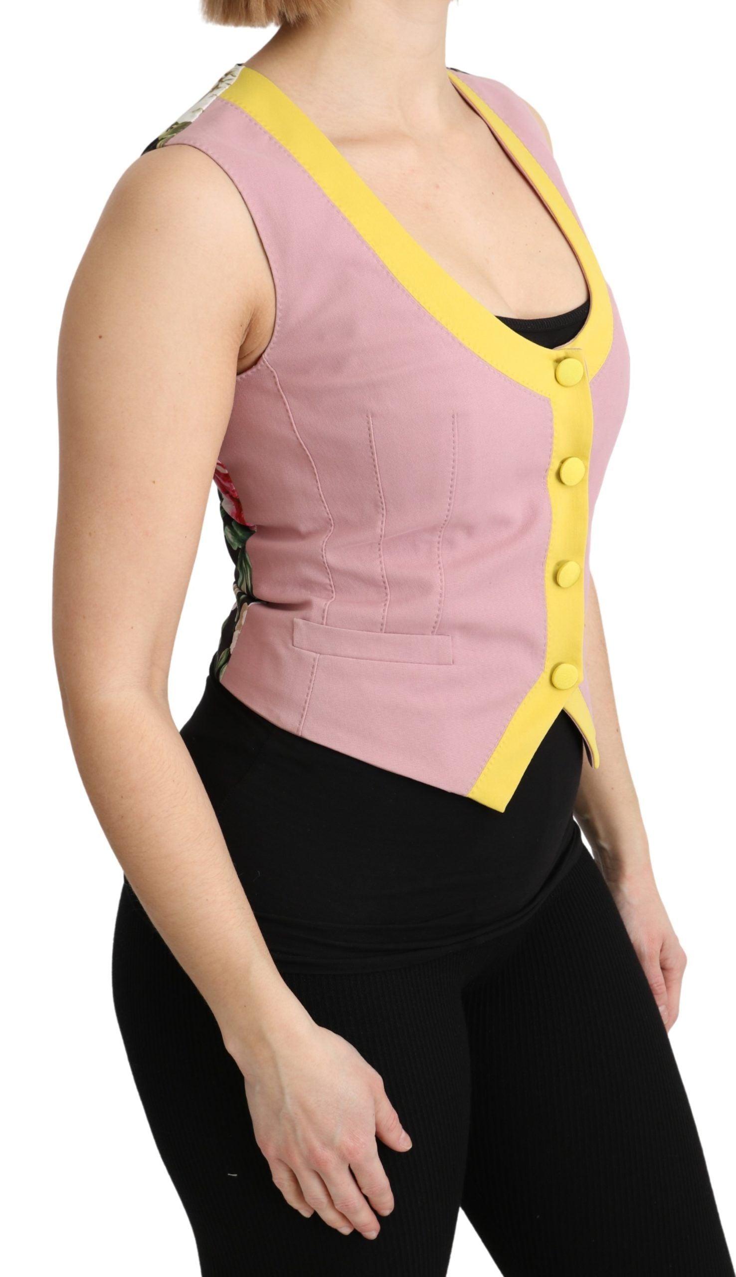 Chic Sleeveless Vest in Pink Hues - ventzia