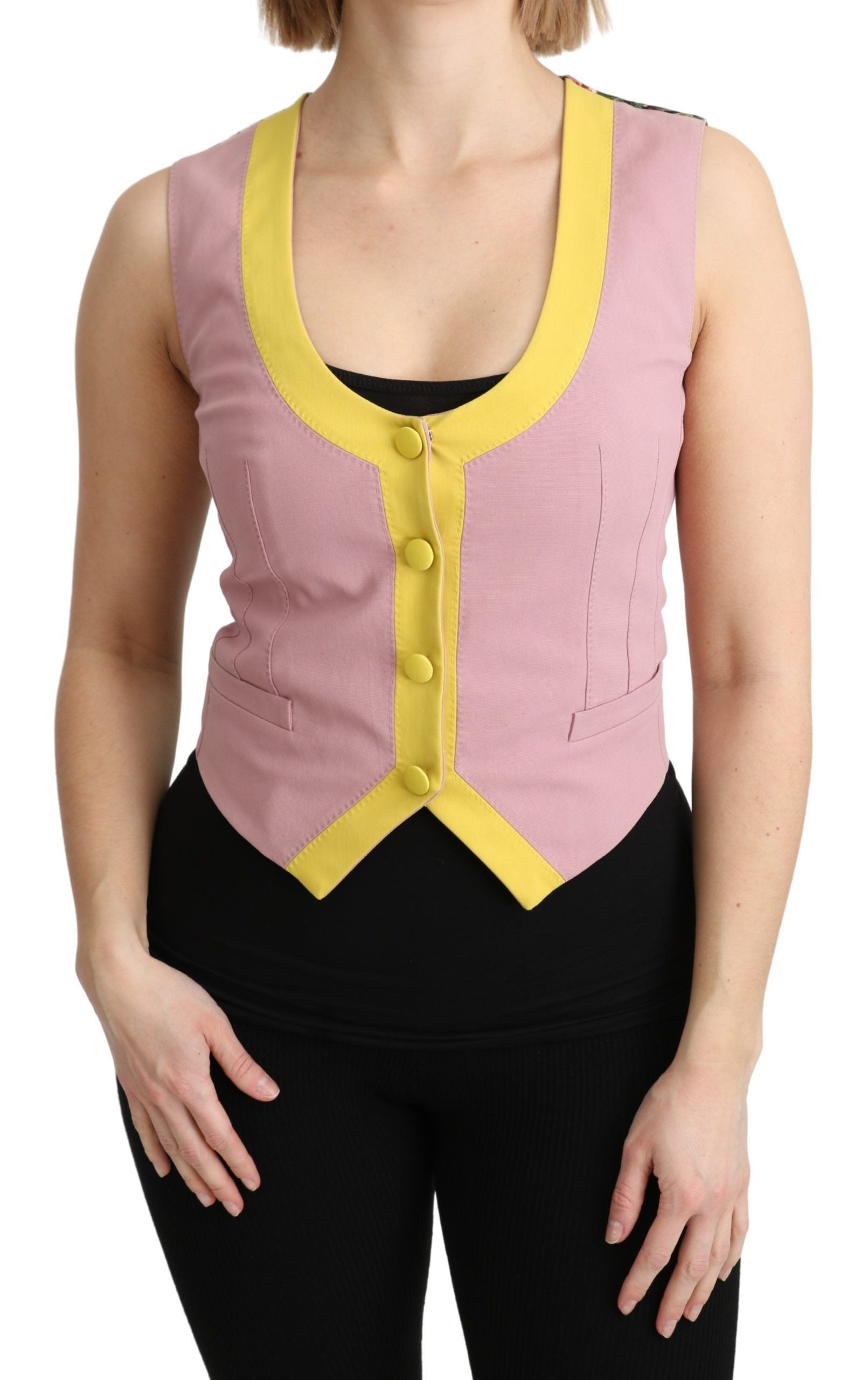 Chic Sleeveless Vest in Pink Hues - ventzia