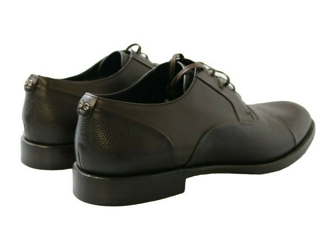 Elegant Brown Leather Formal Lace-ups - ventzia