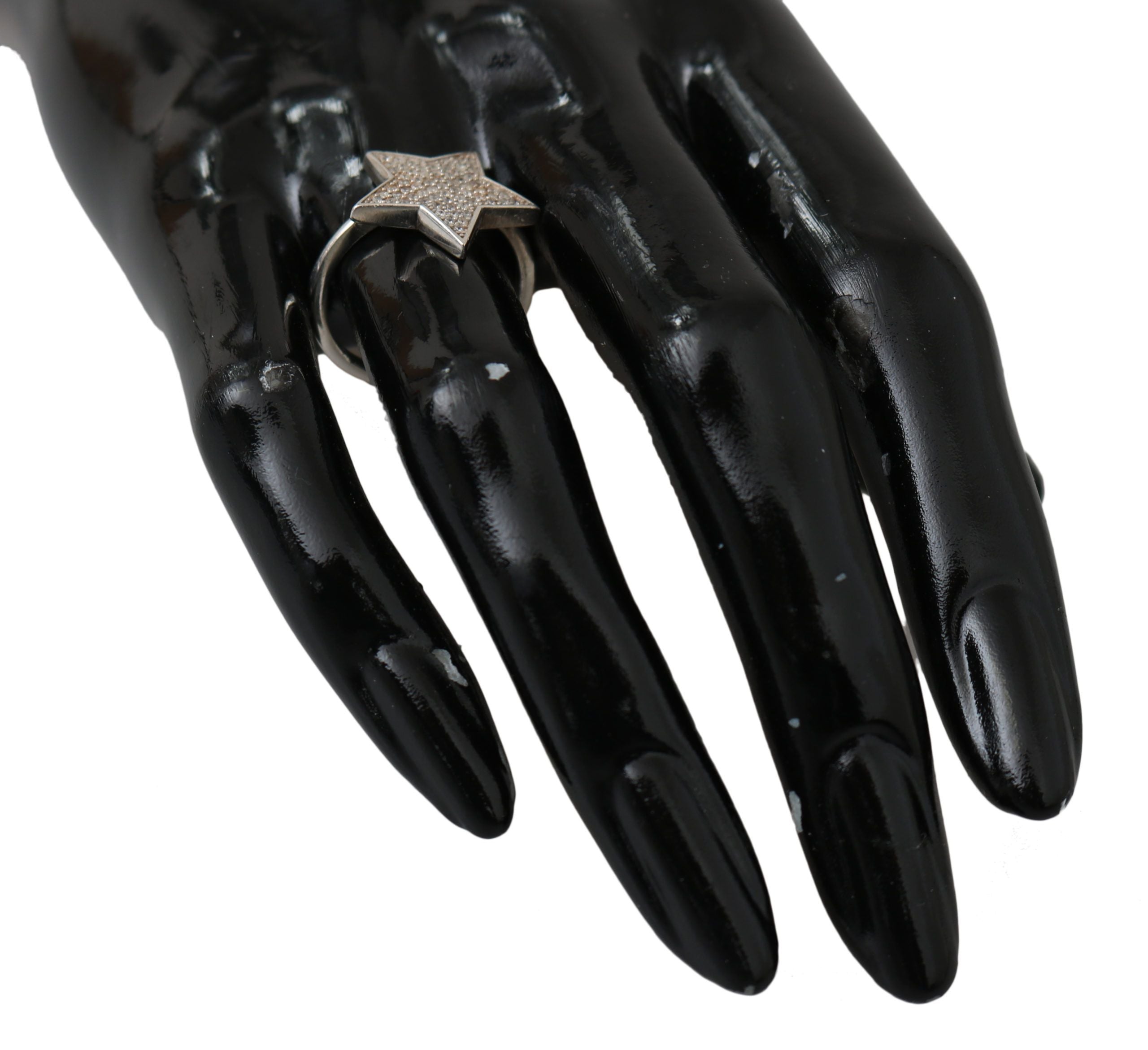 Chic Silver CZ Crystal Women's Statement Ring - ventzia