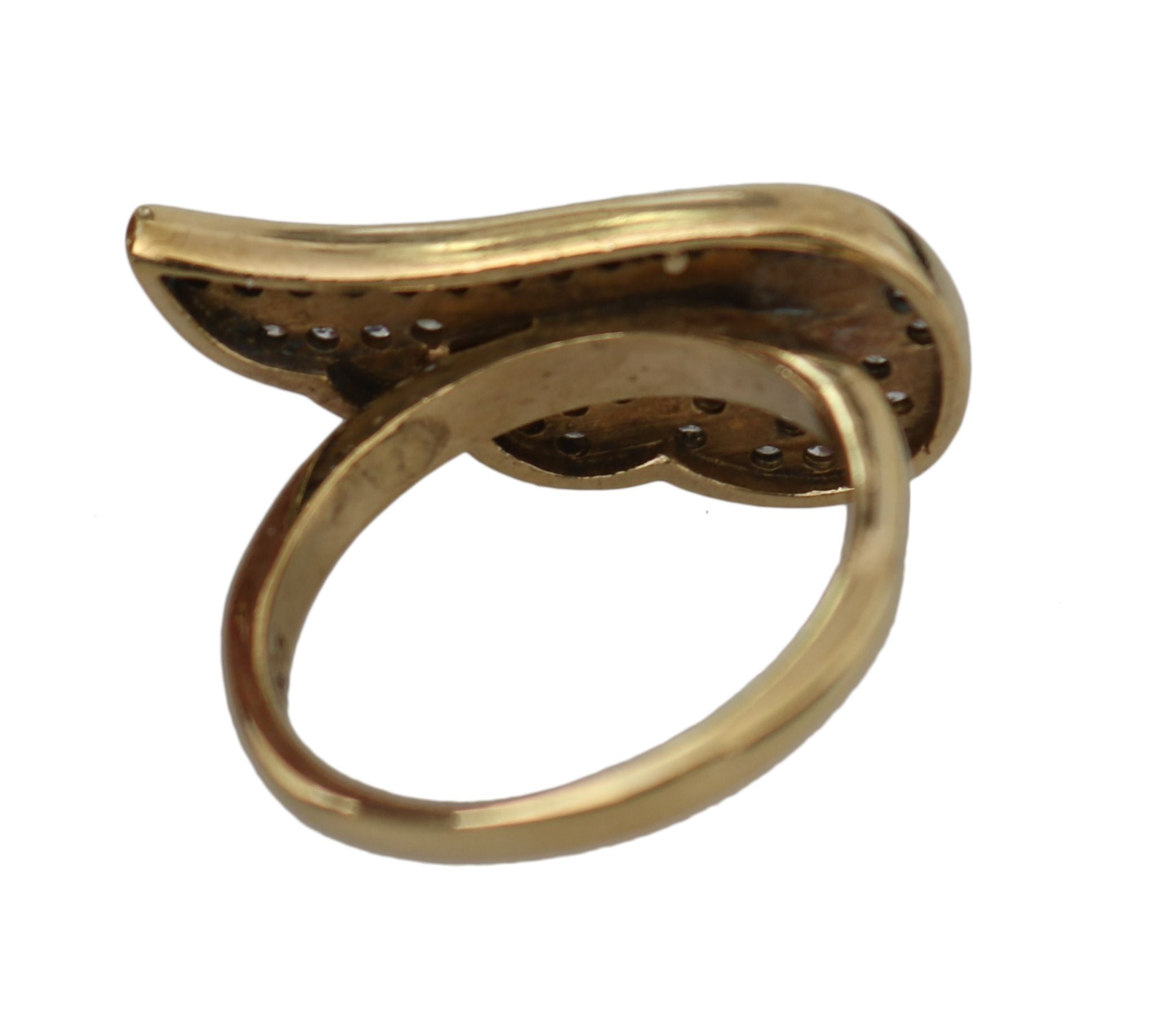 Elegant Gold-Crystal Embellished Ring - ventzia
