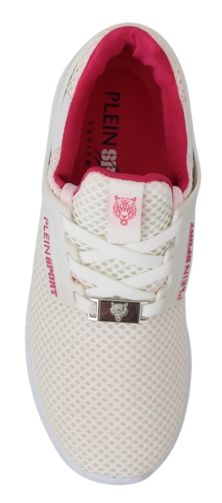 Chic White Becky Sneakers with Pink Accents - ventzia
