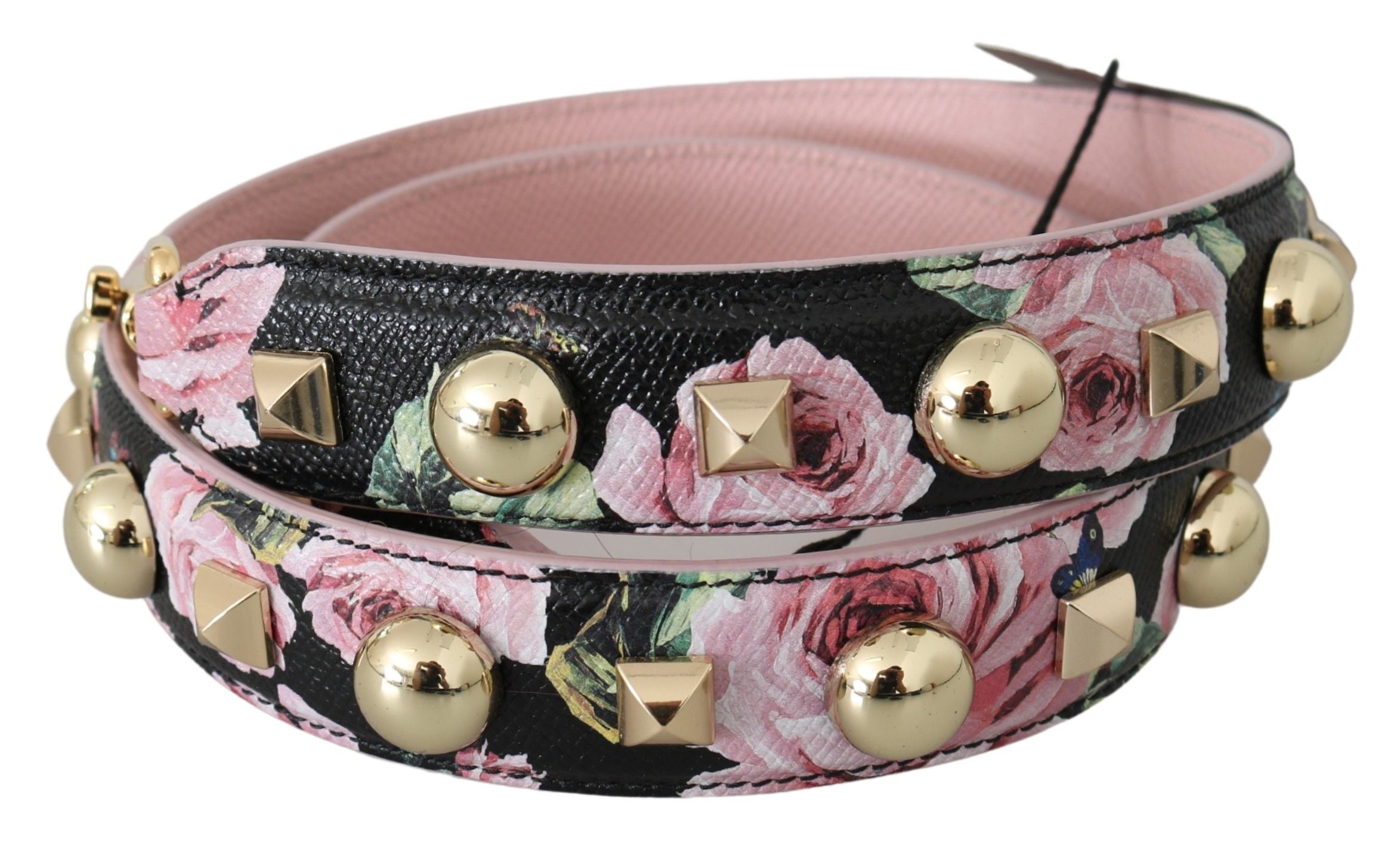 Elegant Floral Leather Shoulder Strap - ventzia