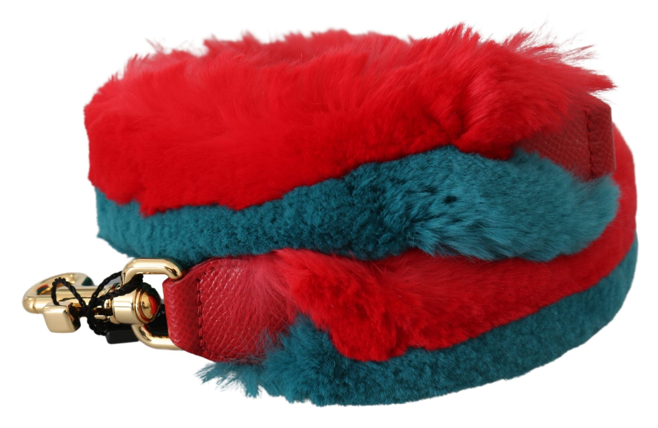 Elegant Red Lapin Fur Shoulder Strap - ventzia
