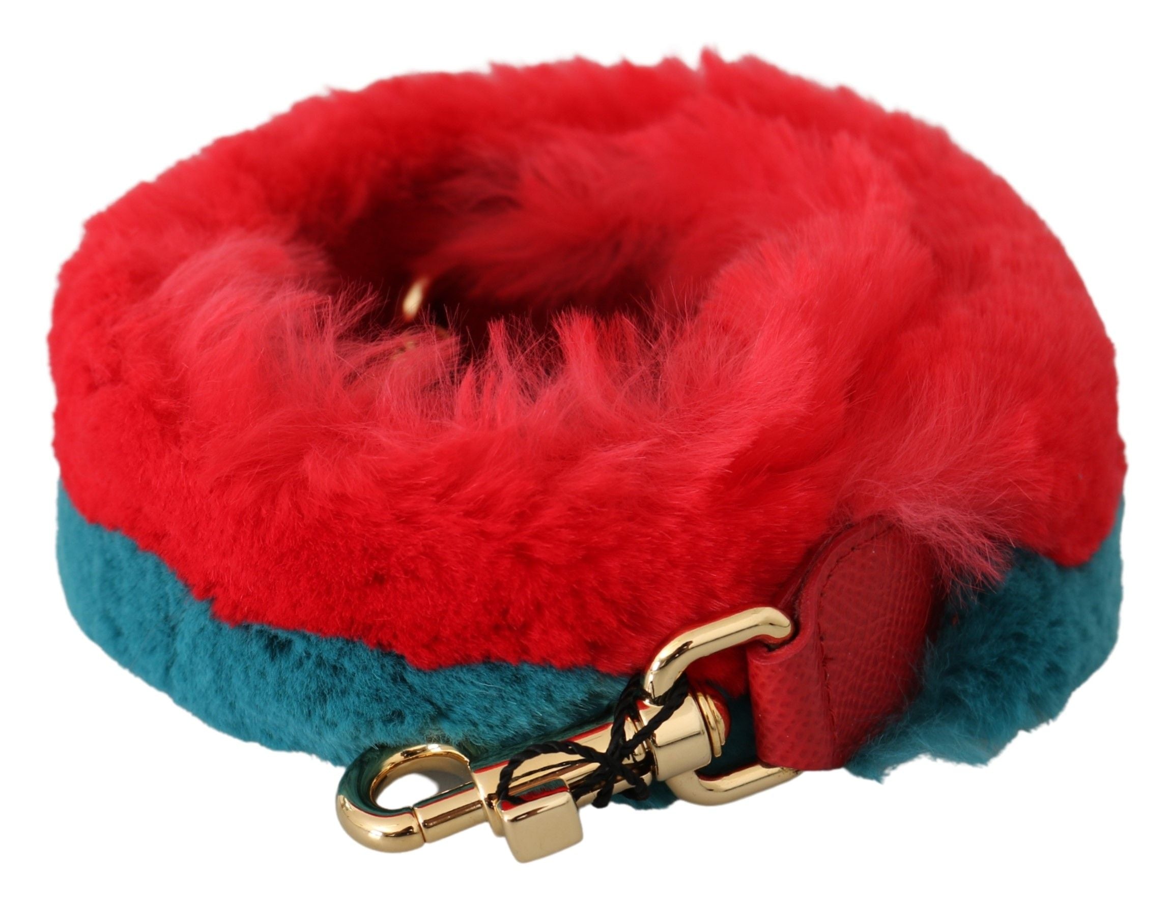 Elegant Red Lapin Fur Shoulder Strap - ventzia