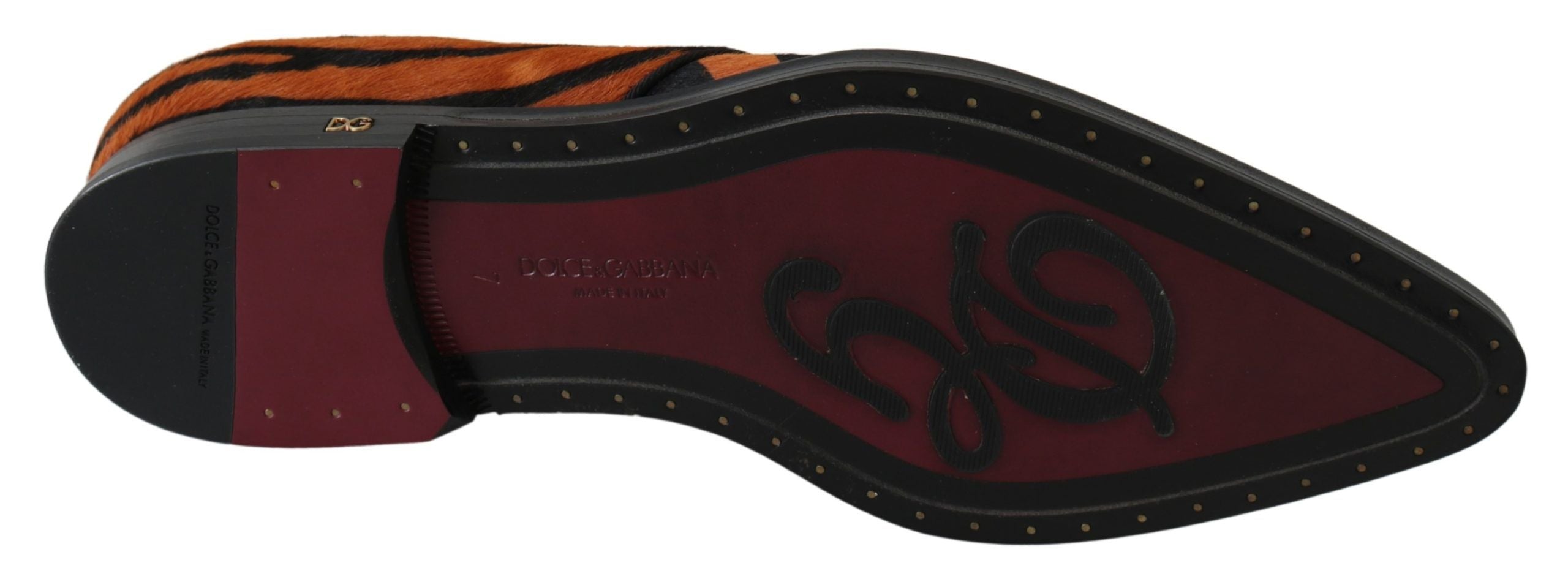 Tiger Pattern Dress Shoes with Pony Hair - ventzia