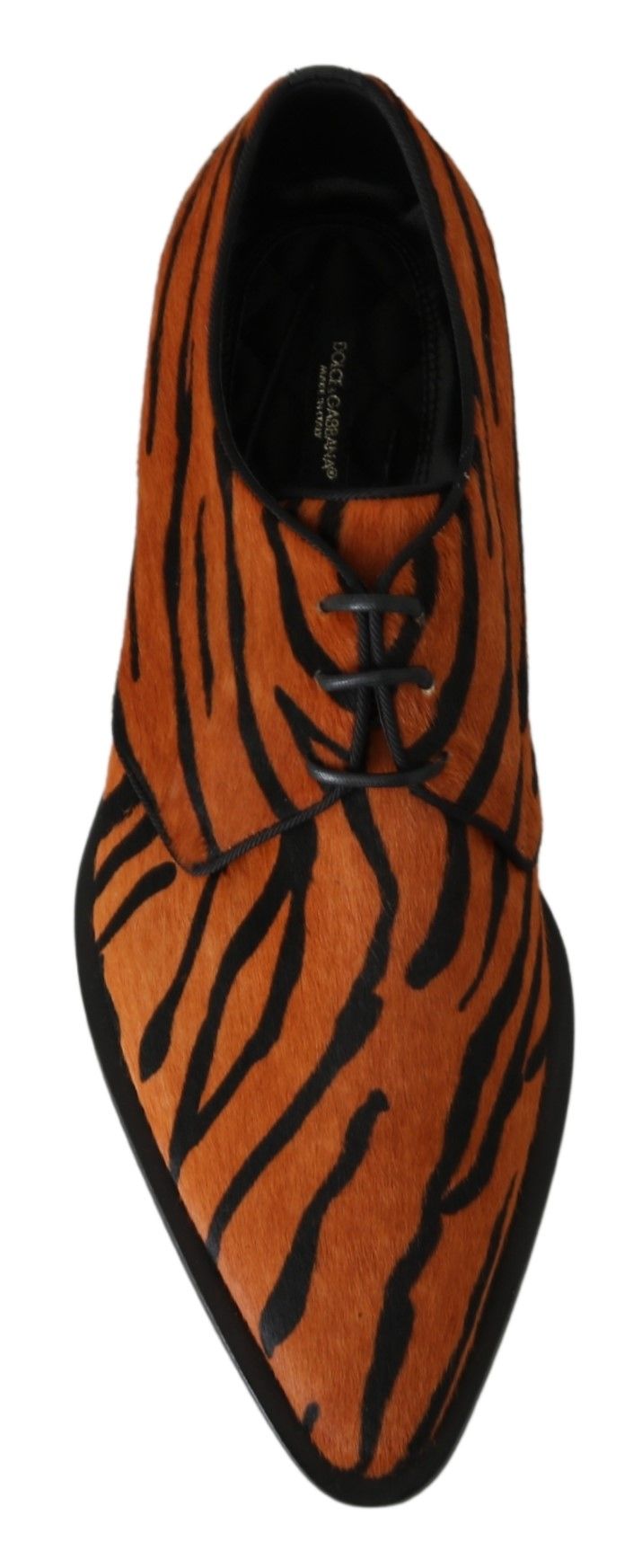 Tiger Pattern Dress Shoes with Pony Hair - ventzia