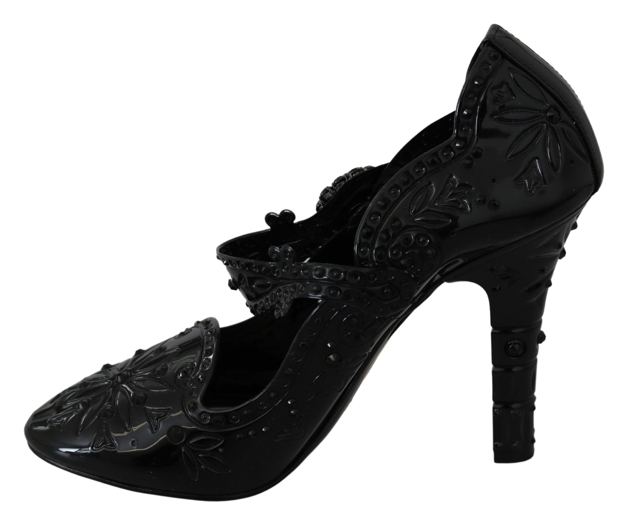 Elegant Crystal Embellished Cinderella Pumps - ventzia