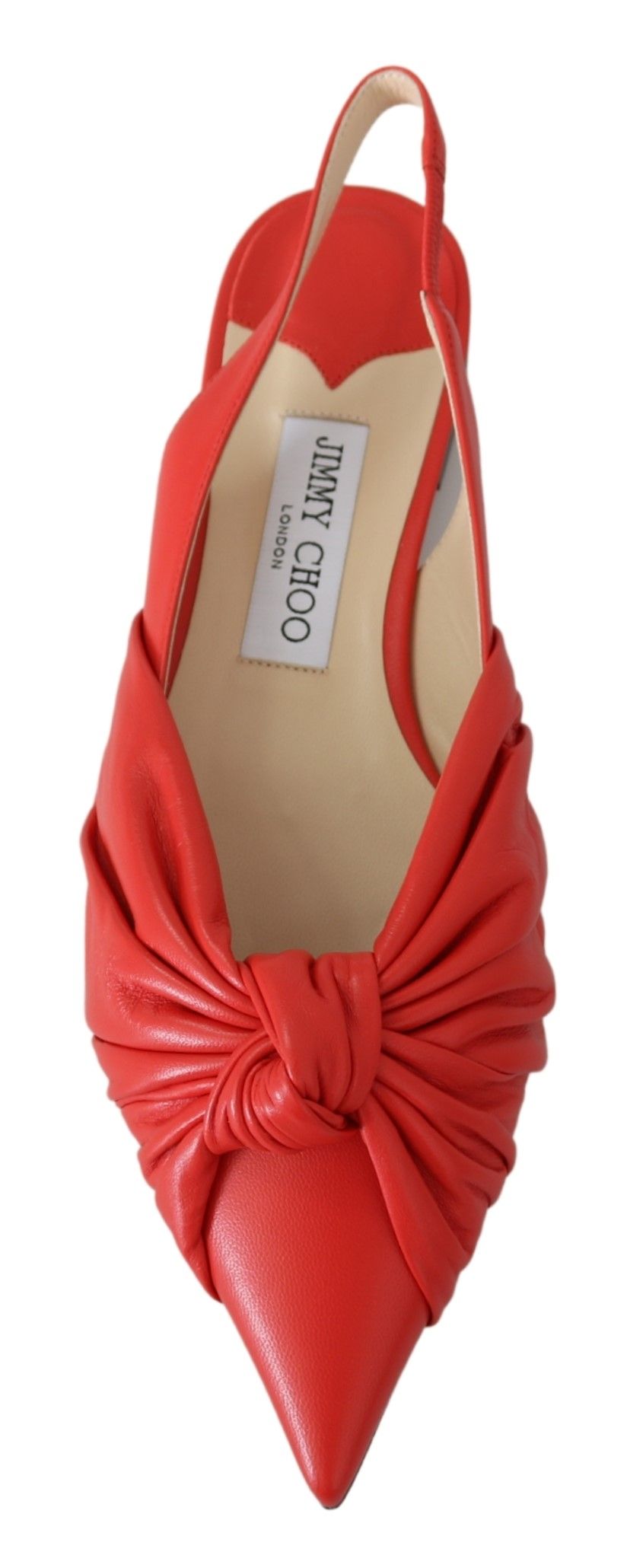 Chic Red Pointed Toe Leather Flats - ventzia