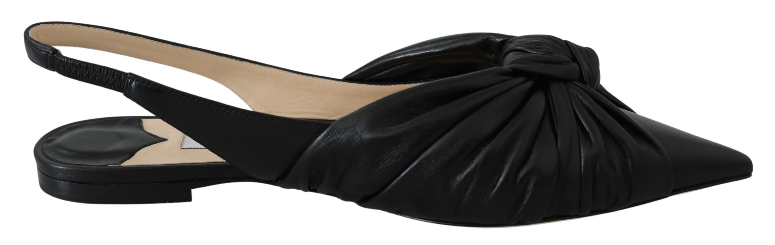 Elegant Pointed Toe Leather Flats - ventzia