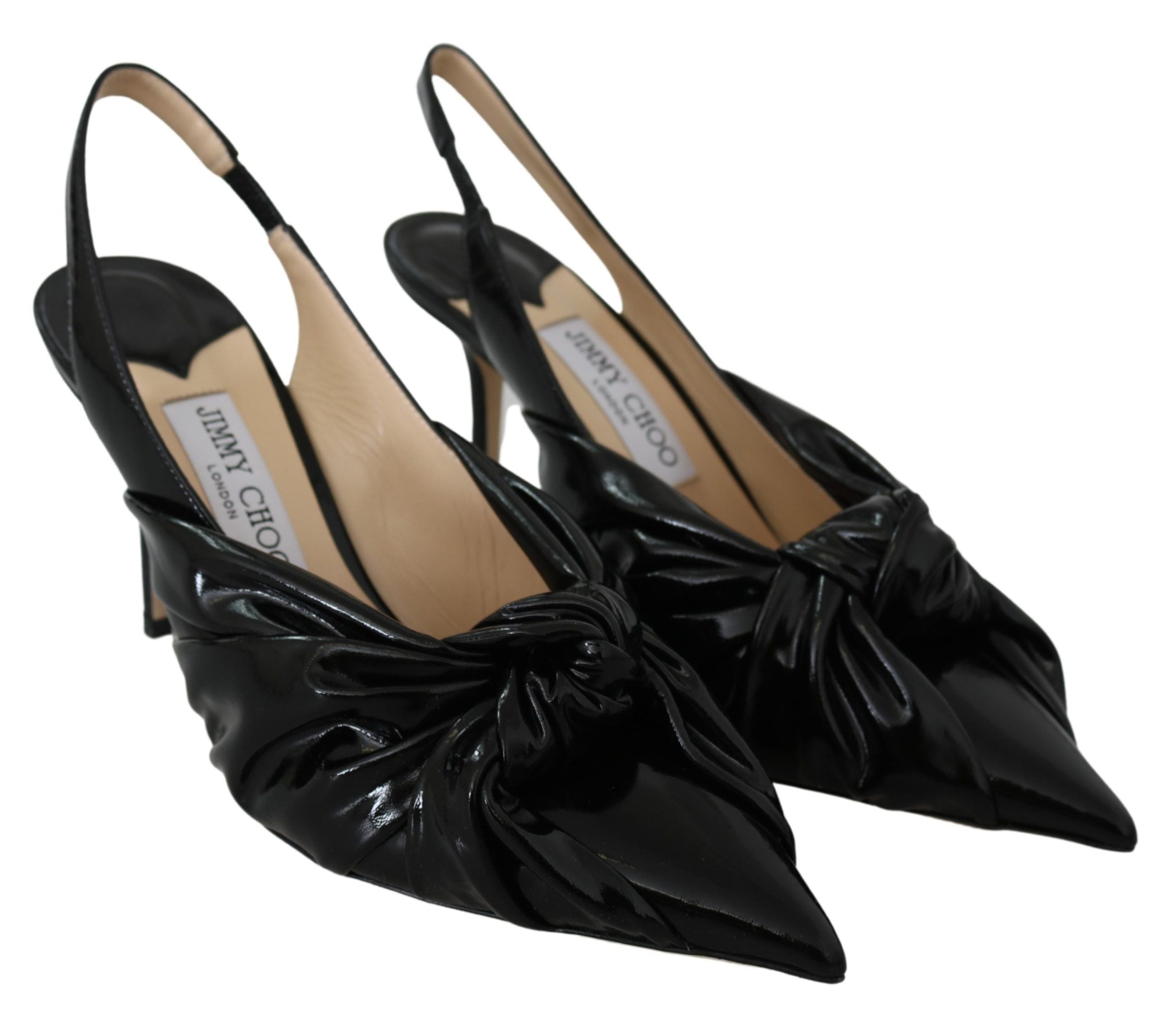 Elegant Black Leather Pointed Toe Pumps - ventzia