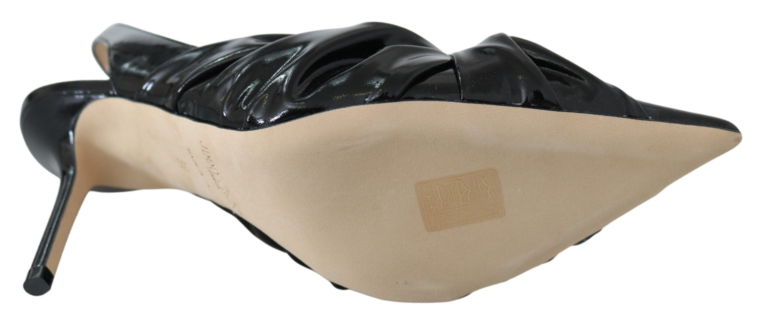 Elegant Black Leather Pointed Toe Pumps - ventzia