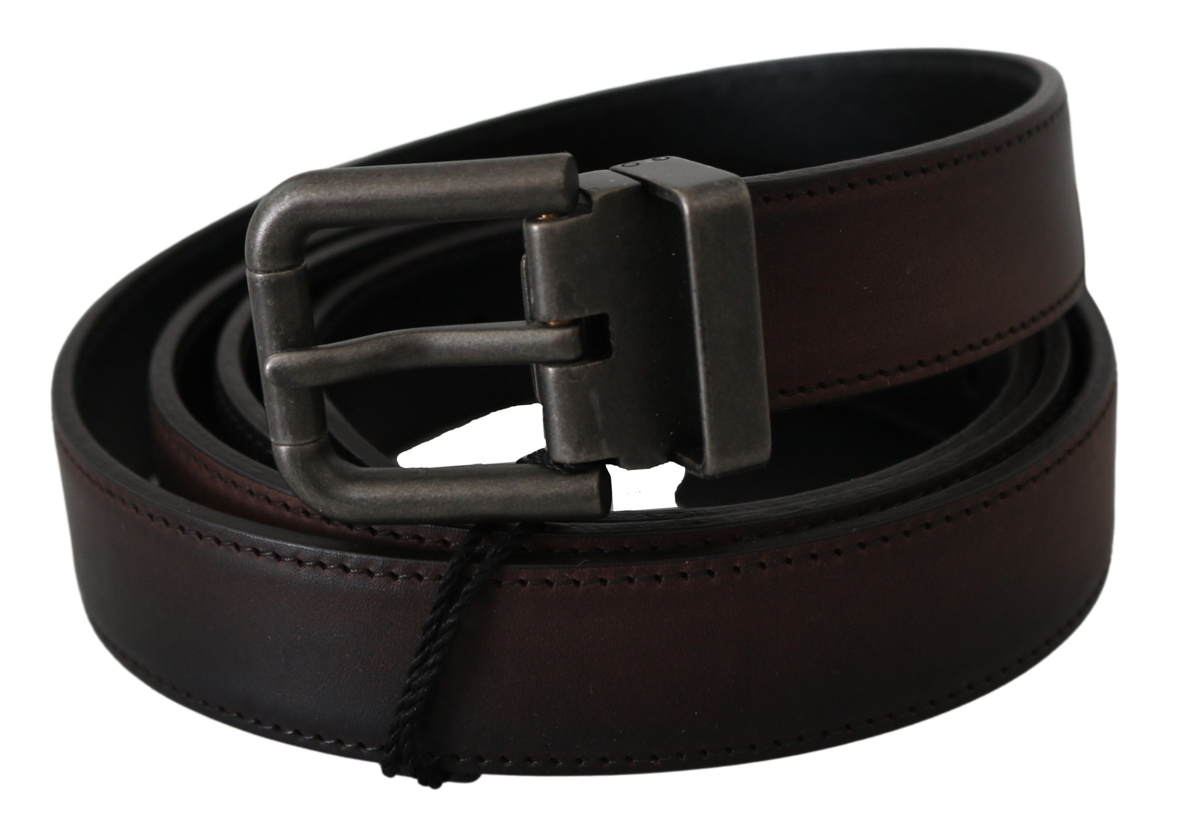 Elegant Leather Belt in Classic Brown - ventzia