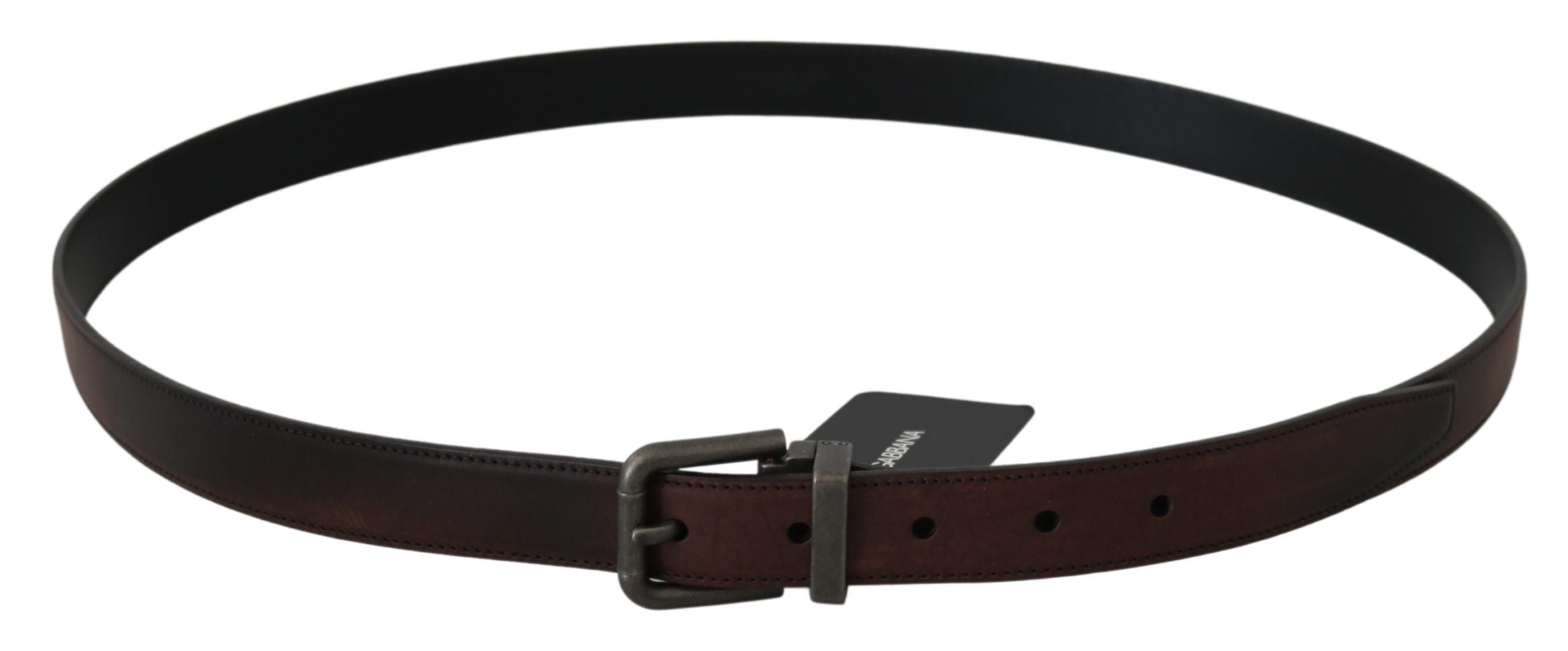Elegant Leather Belt in Classic Brown - ventzia